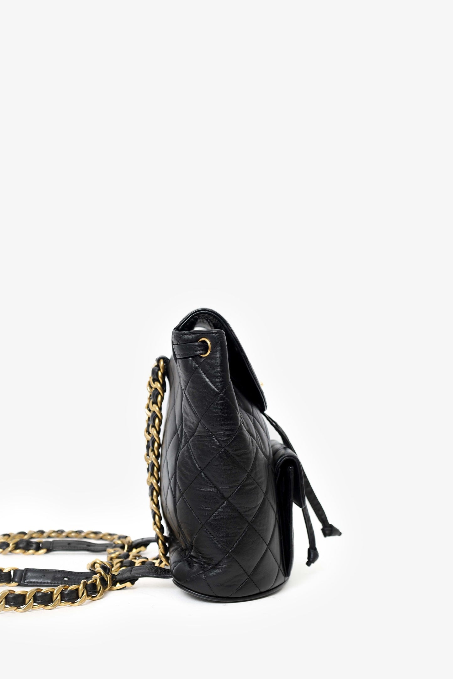 Chanel™ 1994-96 Black Leather Quilted Mini Duma Backpack