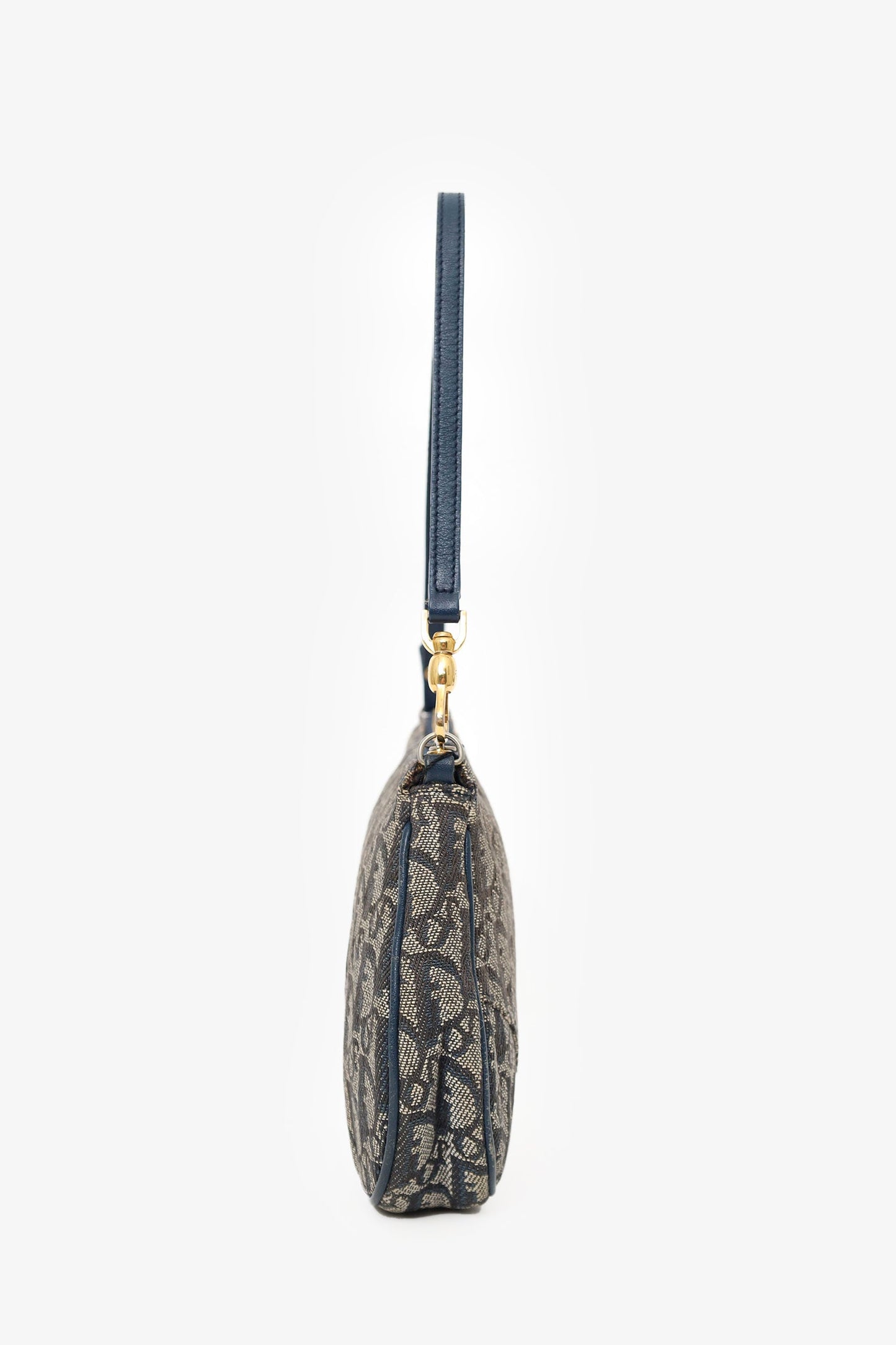Christian Dior Blue Diorissimo Canvas Saddle Pochette