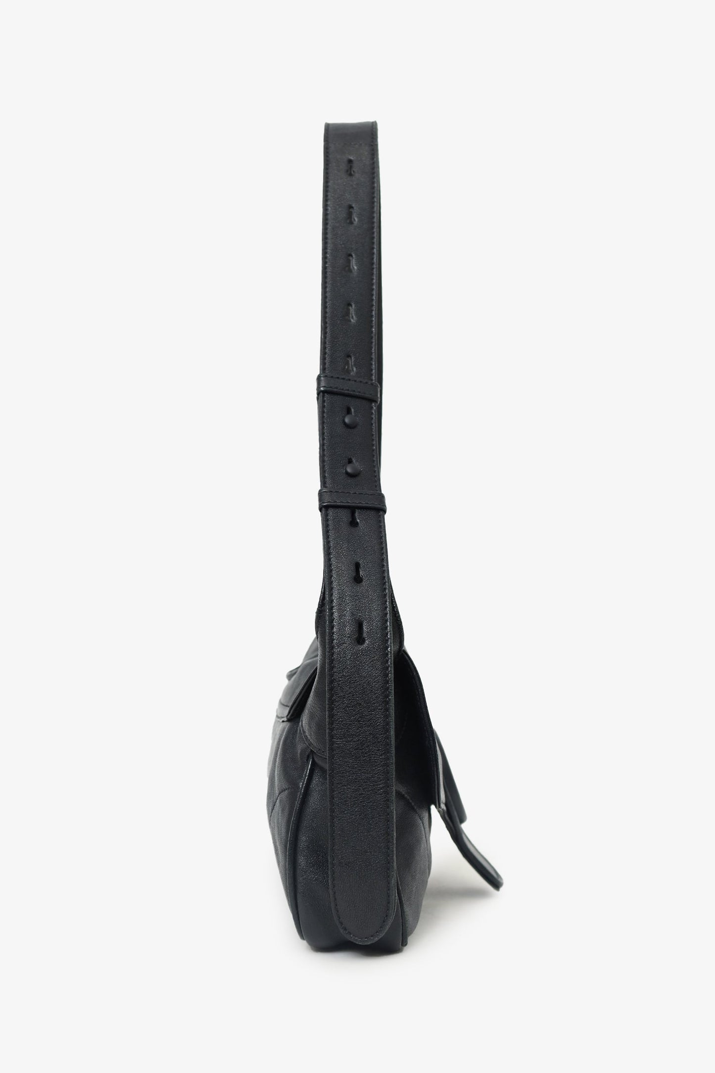 Gucci So Black Leather Aphrodite Small Shoulder Bag