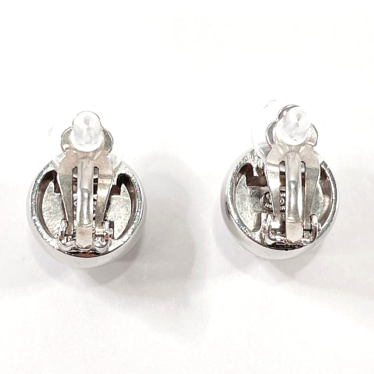 CHANEL Earring metal Silver COCO Mark