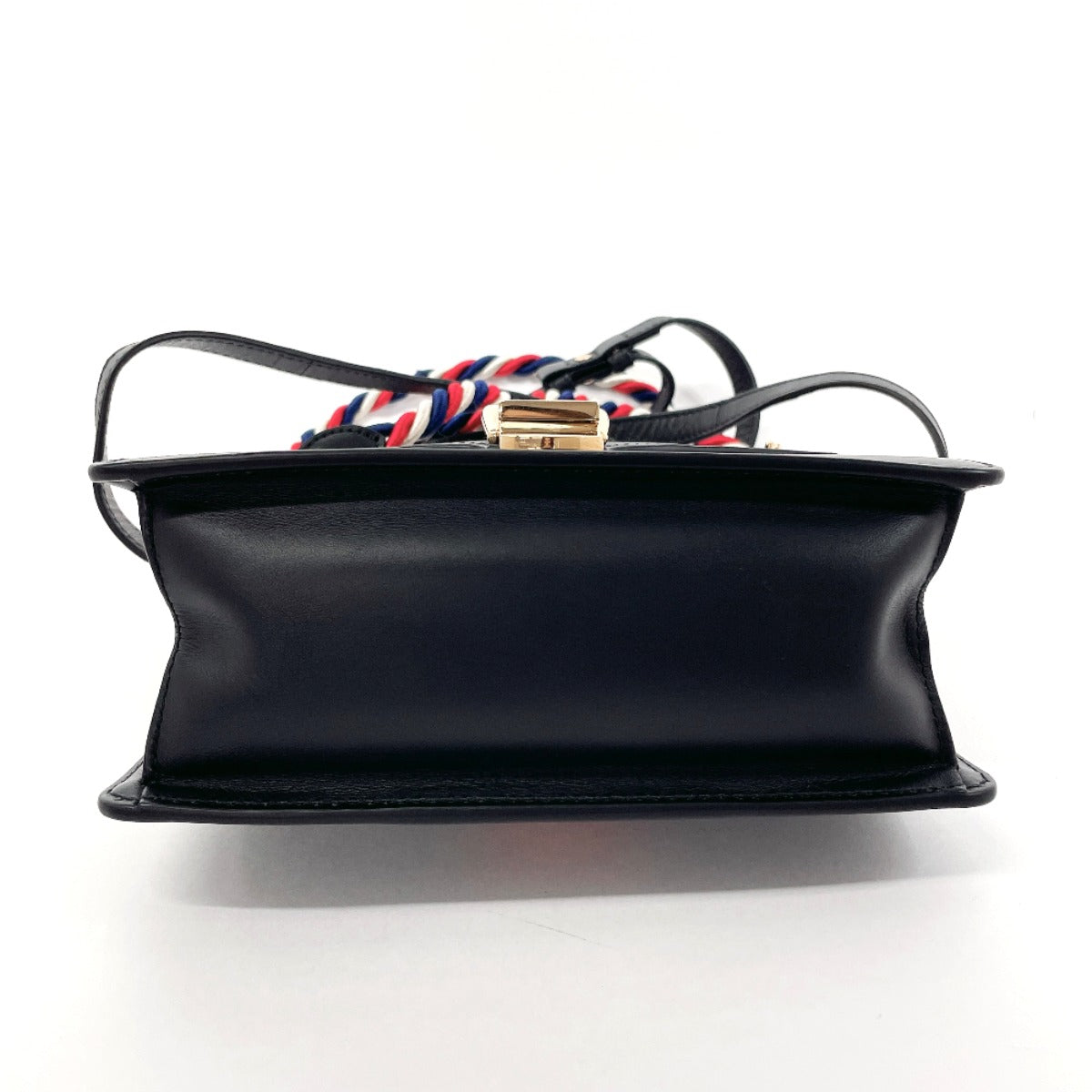 GUCCI Handbag 470270 leather black Shelly line 2WAY Sylvie Women Used