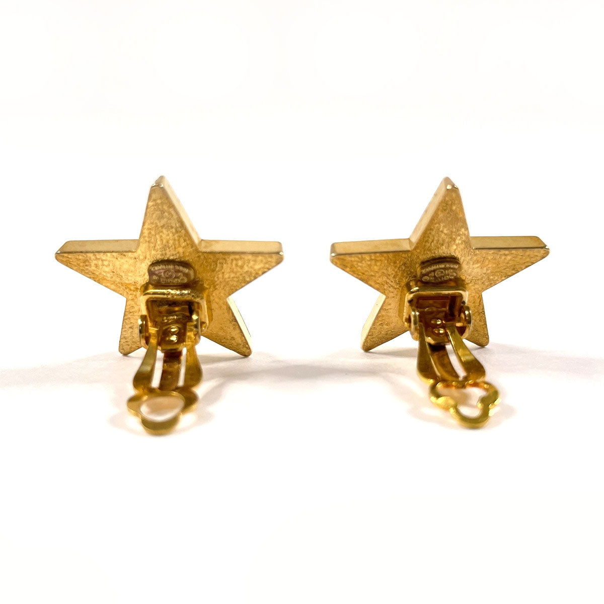 CHANEL Earring Gold Plated gold Star COCO Mark Women Used