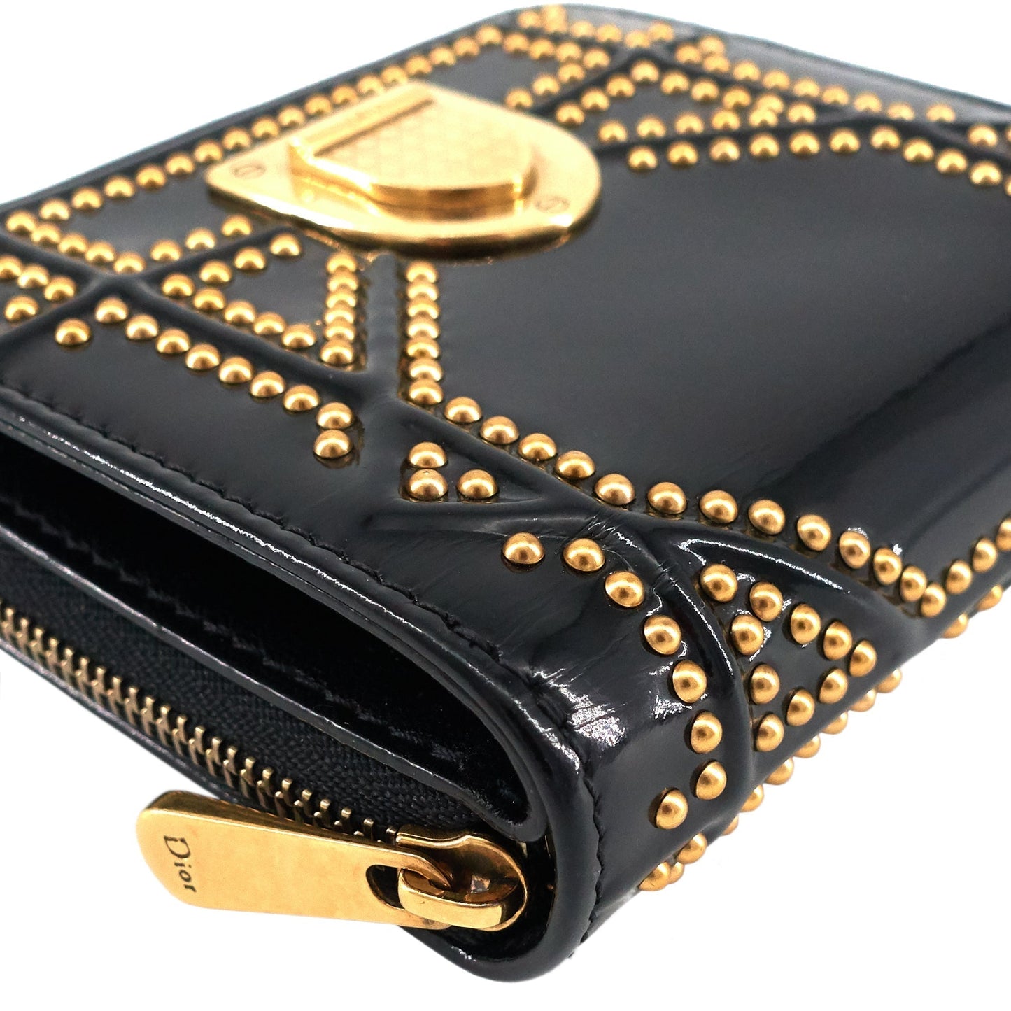 DIOR Diorama Patent Leather Wallet