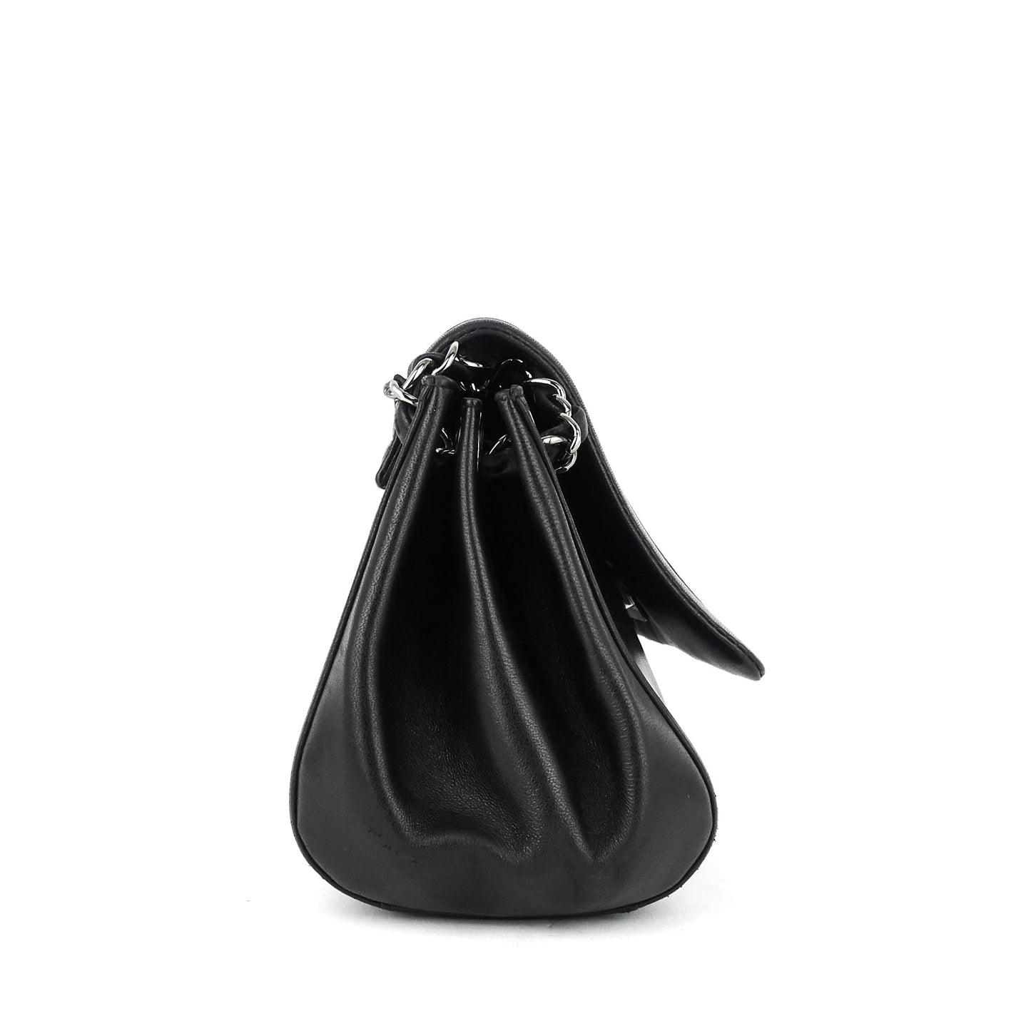 CHANEL Lambskin Leather Fliplock Shoulder Bag