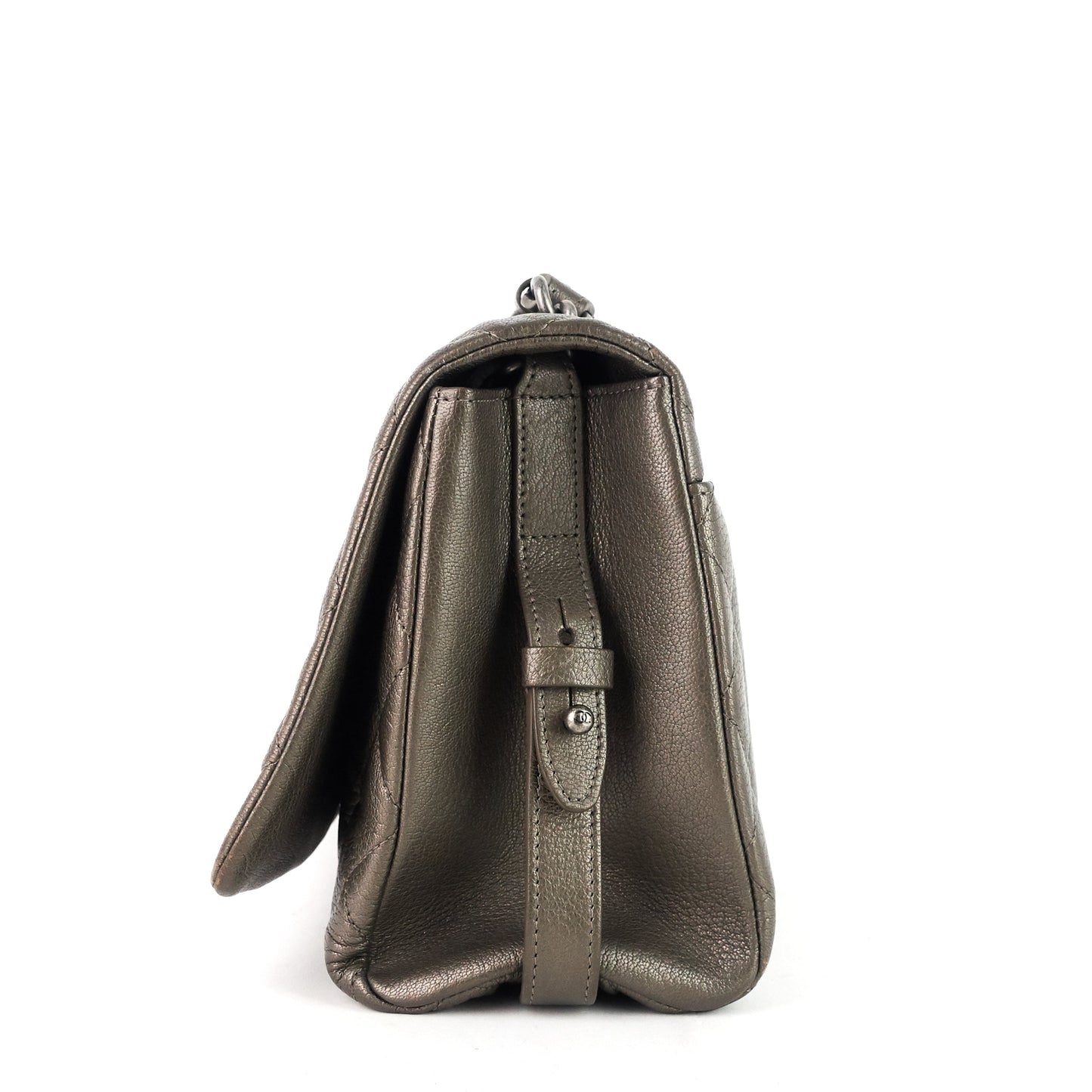 CHANEL City Rock Large Goatskin Flap Bag