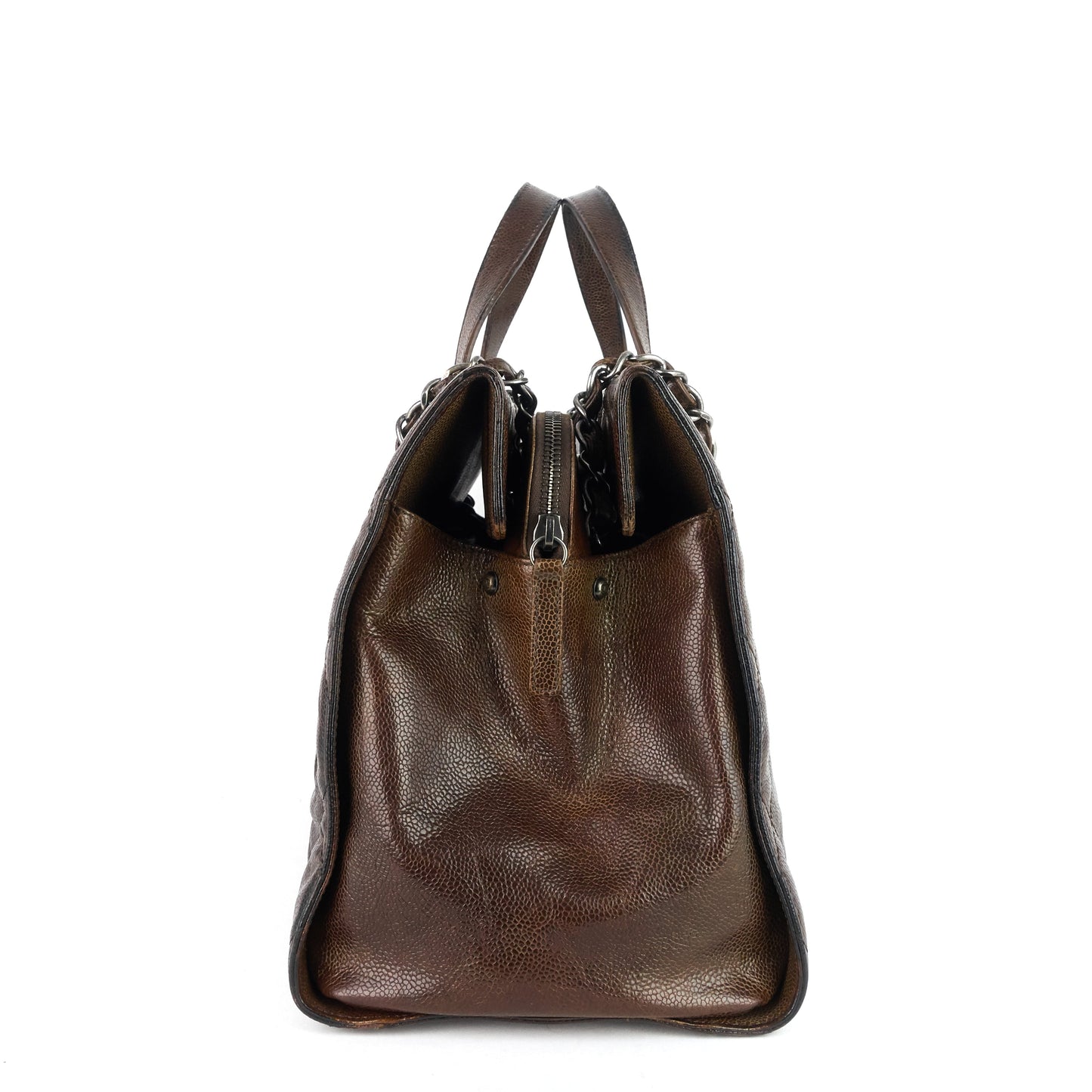 CHANEL CC Crave Glazed Caviar Tote Bag