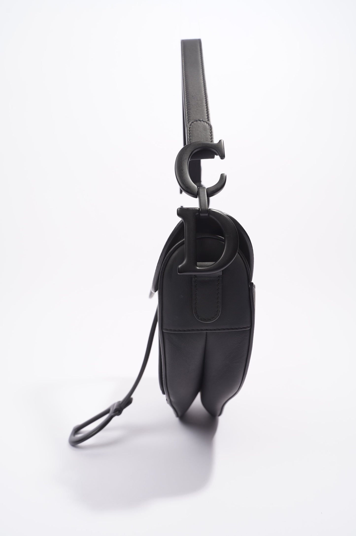 Christian Dior Saddle Bag Matte Black Leather