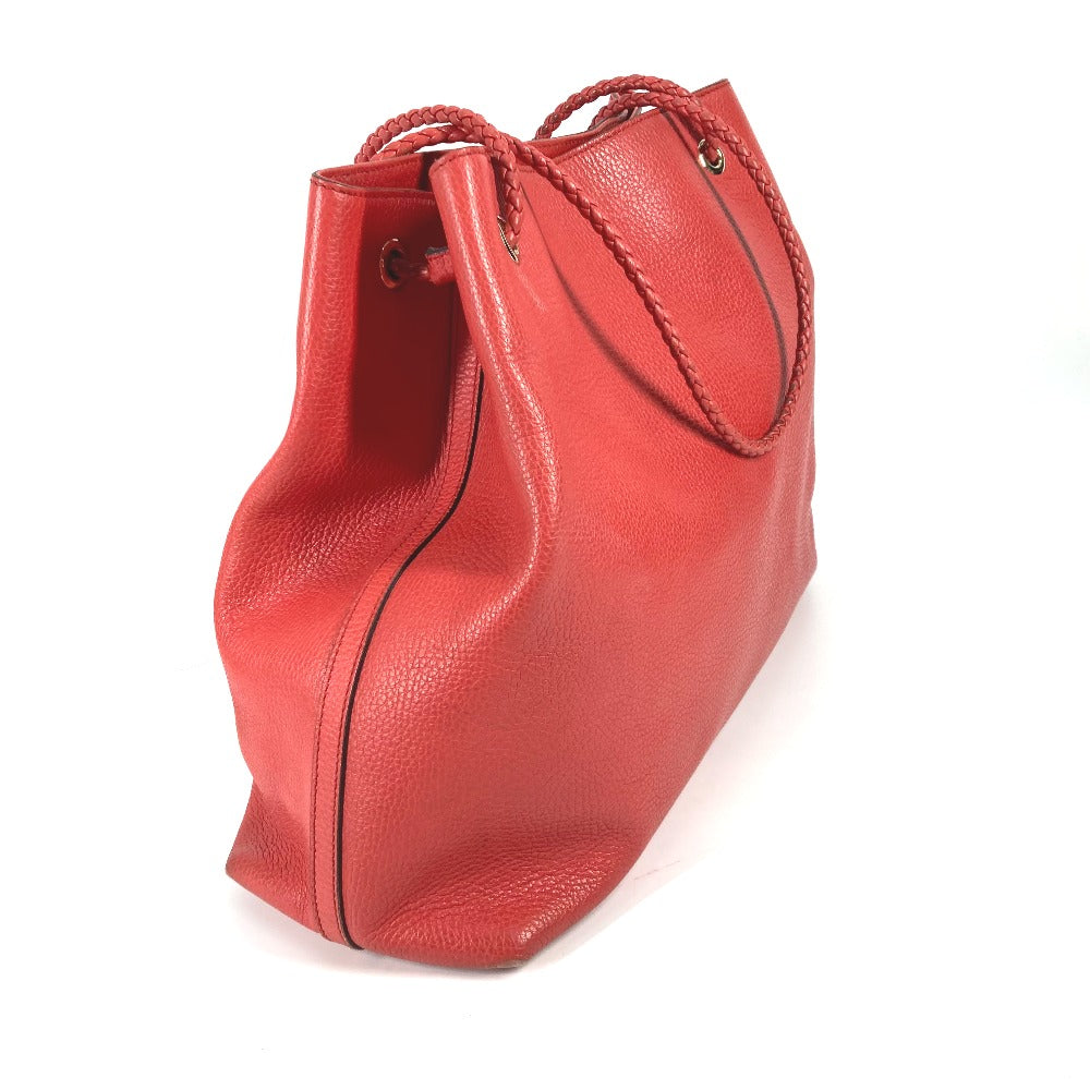 GUCCI Tote Bag 380118 leather Red type logo Shoulder Bag Shoulder Bag Women Secondhand