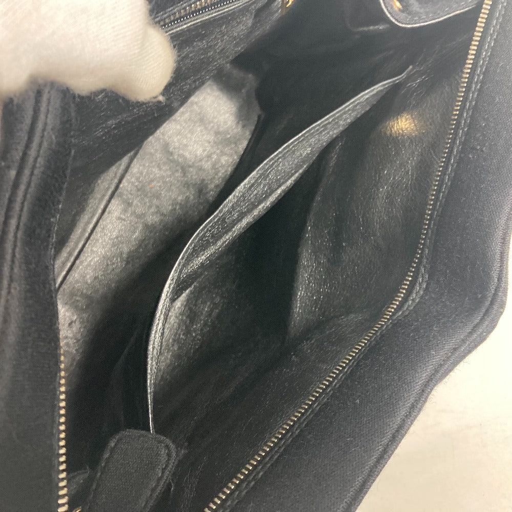 CHANEL Shoulder Bag Jersey black bag shawl CC COCO Mark Quilting Matelasse