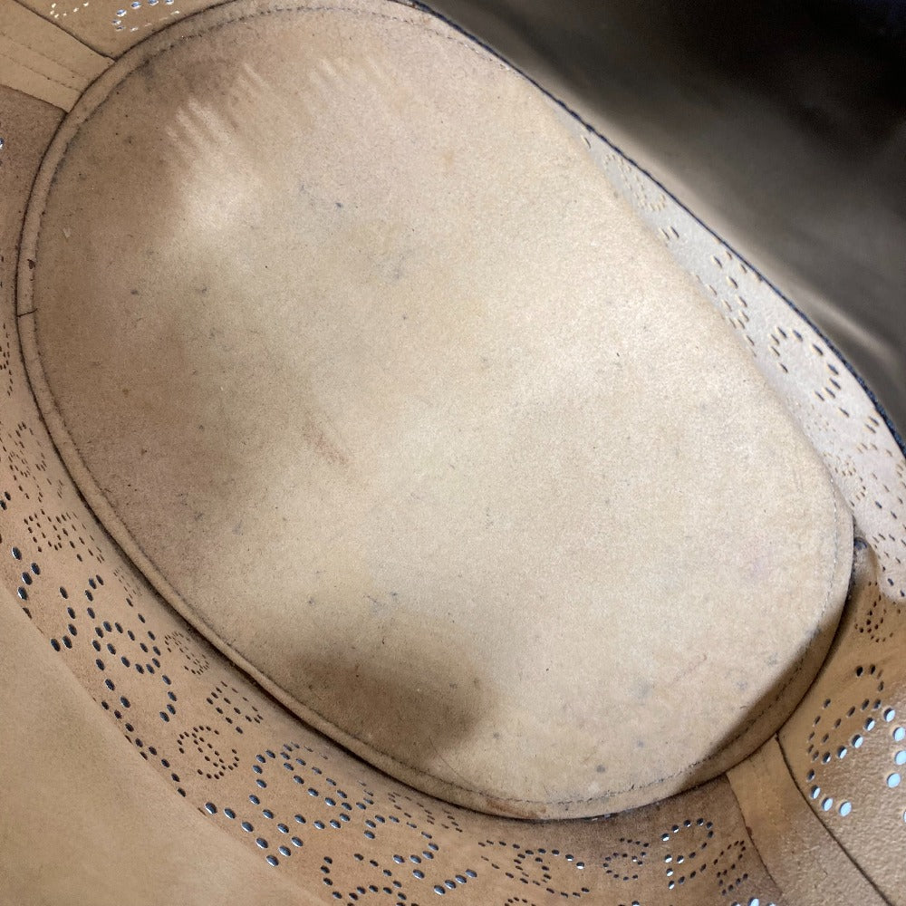 CHANEL Tote Bag Patent leather black punching logo CC COCO Mark NO5