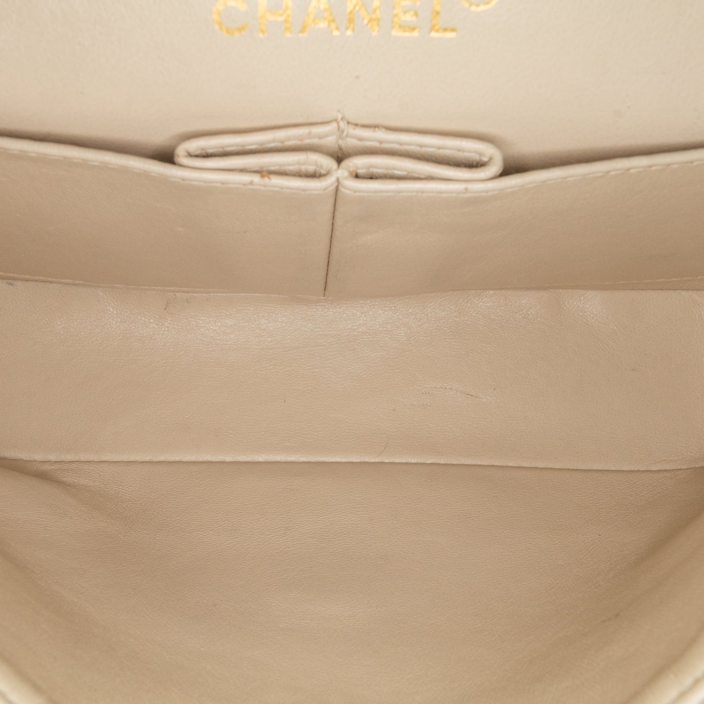 Brown Chanel Small Classic Lambskin Double Flap Shoulder Bag