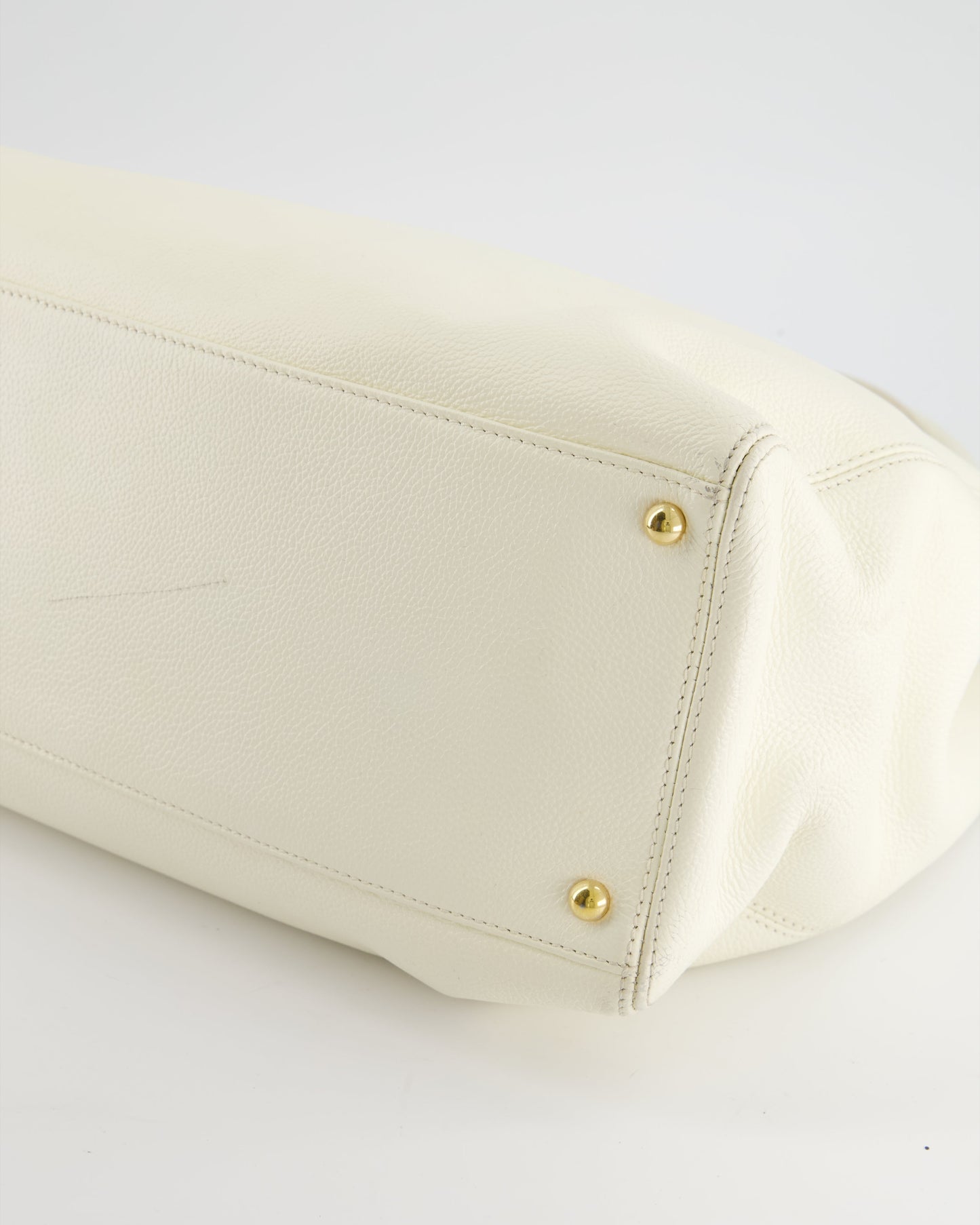 Chanel White Executive Shopper Tote Bag with Gold Hardware