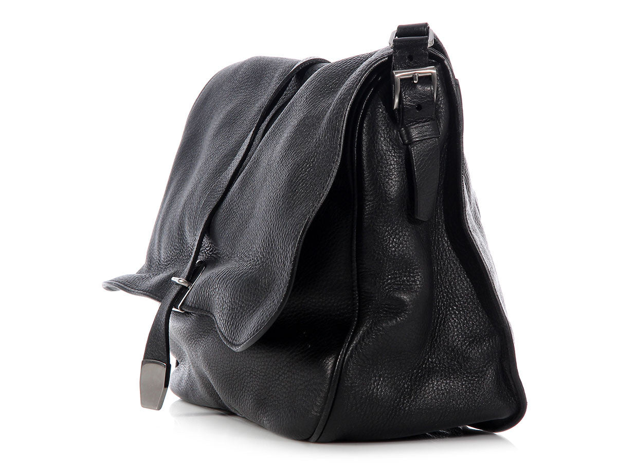 Prada Black Leather Shoulder Bag