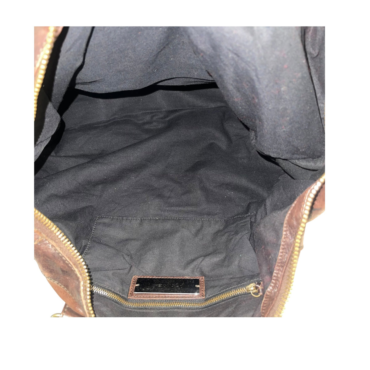 Balenciaga Brown Leather Brogues Voyage Weekender Bag
