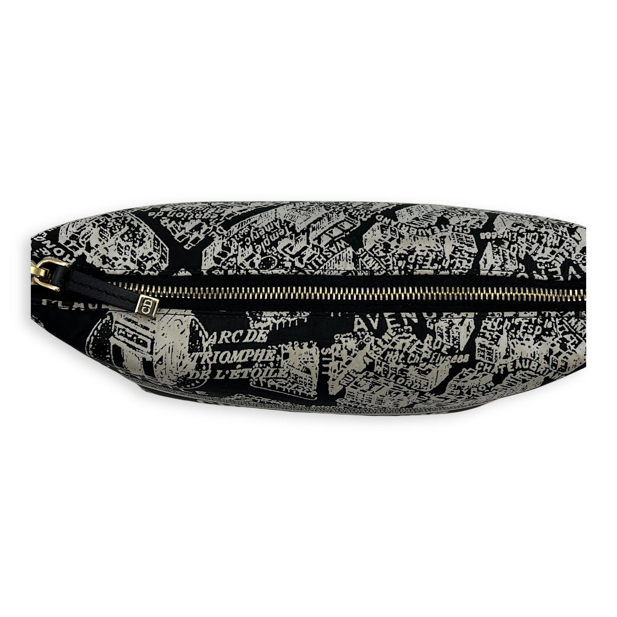 Nomad Black Top Handle Bag in Canvas, Silver hardware