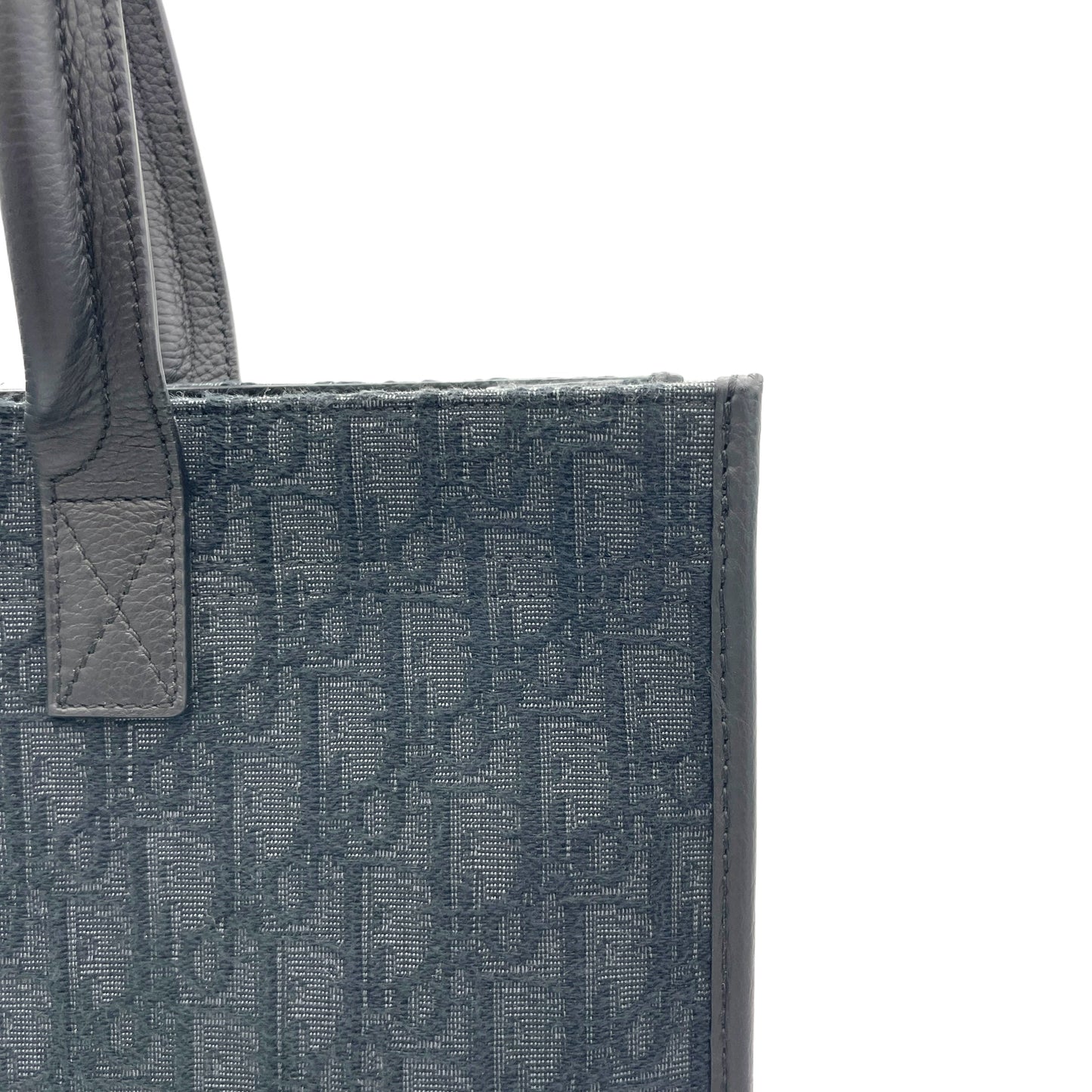 Safari Black Tote Bag in Jacquard, Silver hardware