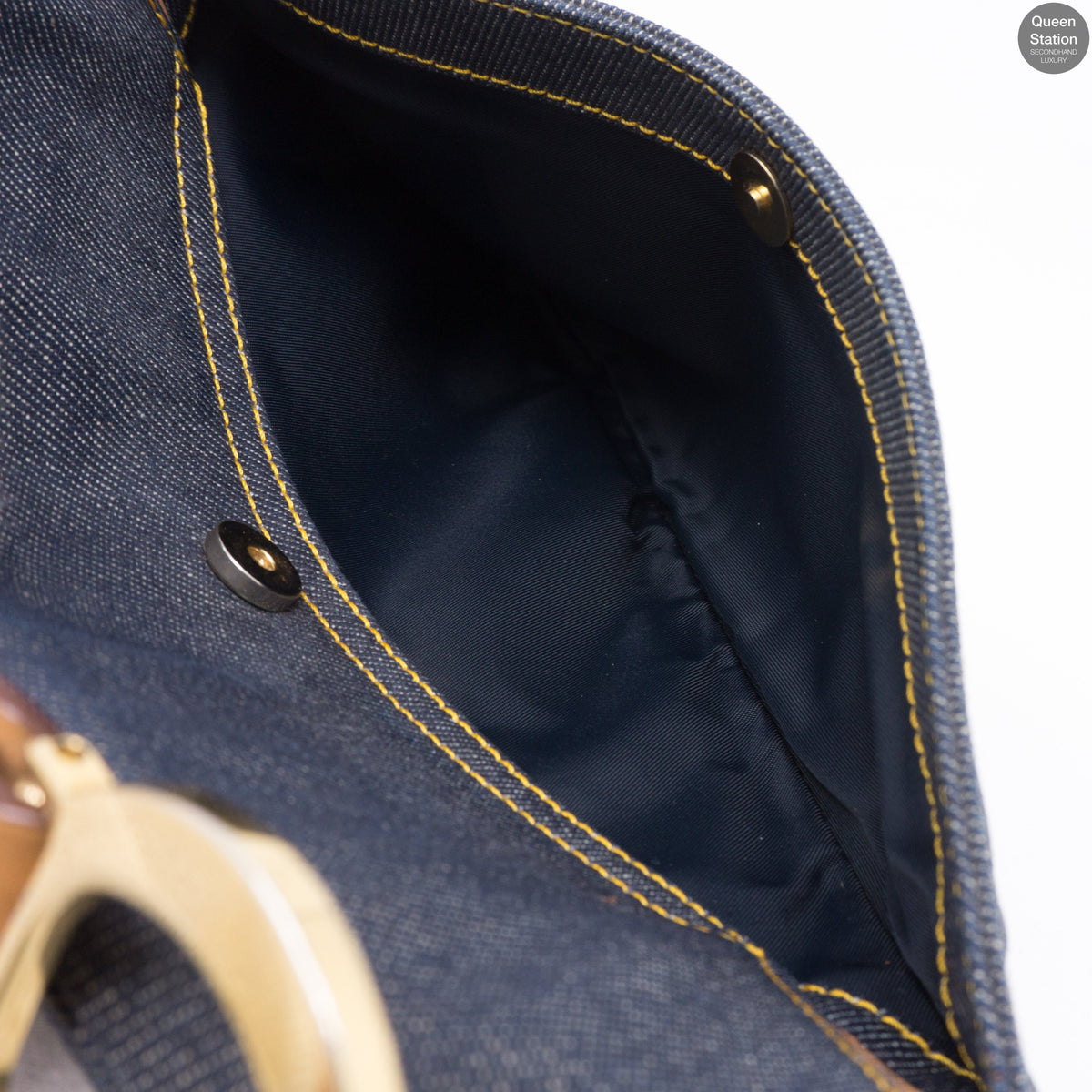 Saddle Bag Blue Denim & Leather