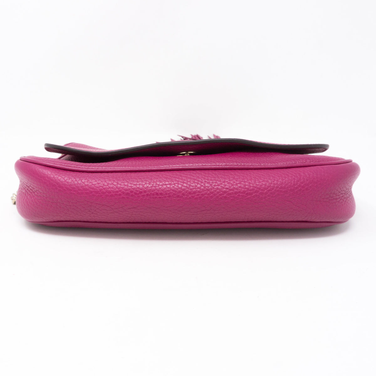 Soho Flap Chain Bag Fuchsia Leather