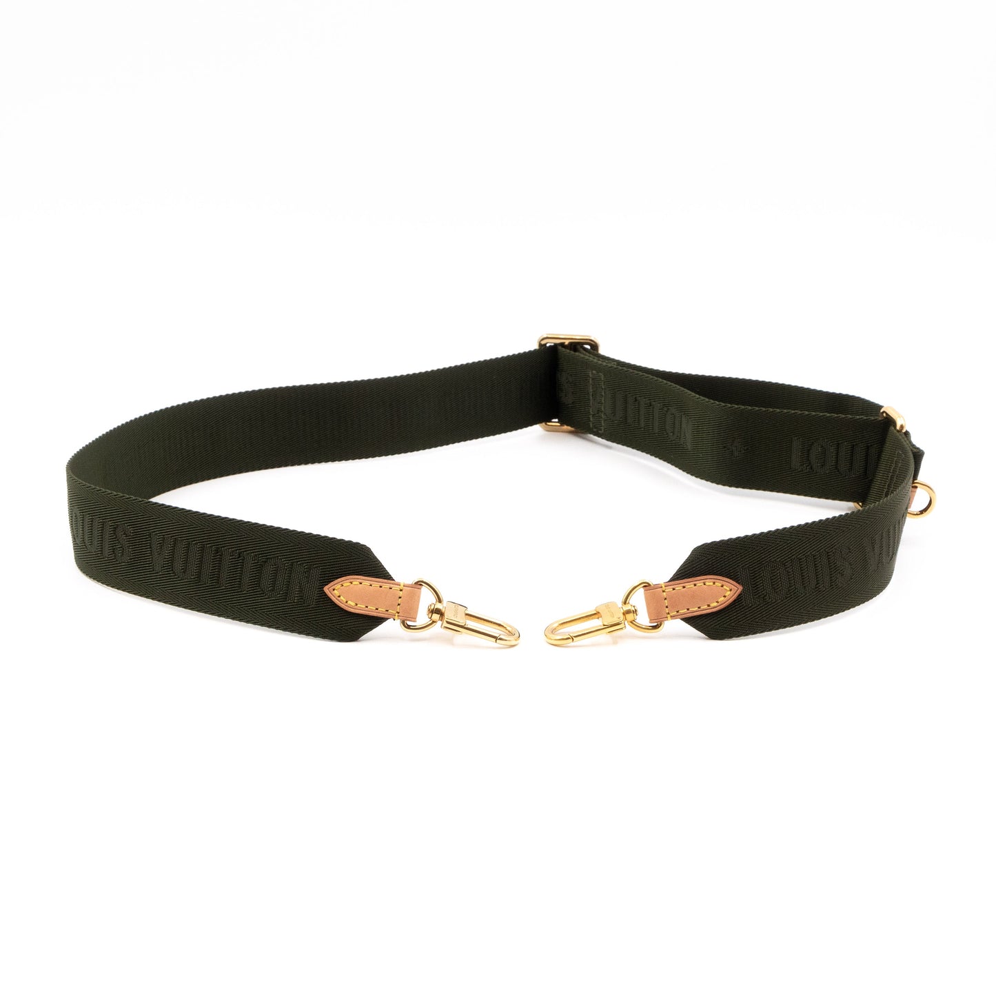 Bandoulière Shoulder Strap Green Khaki Jacquard