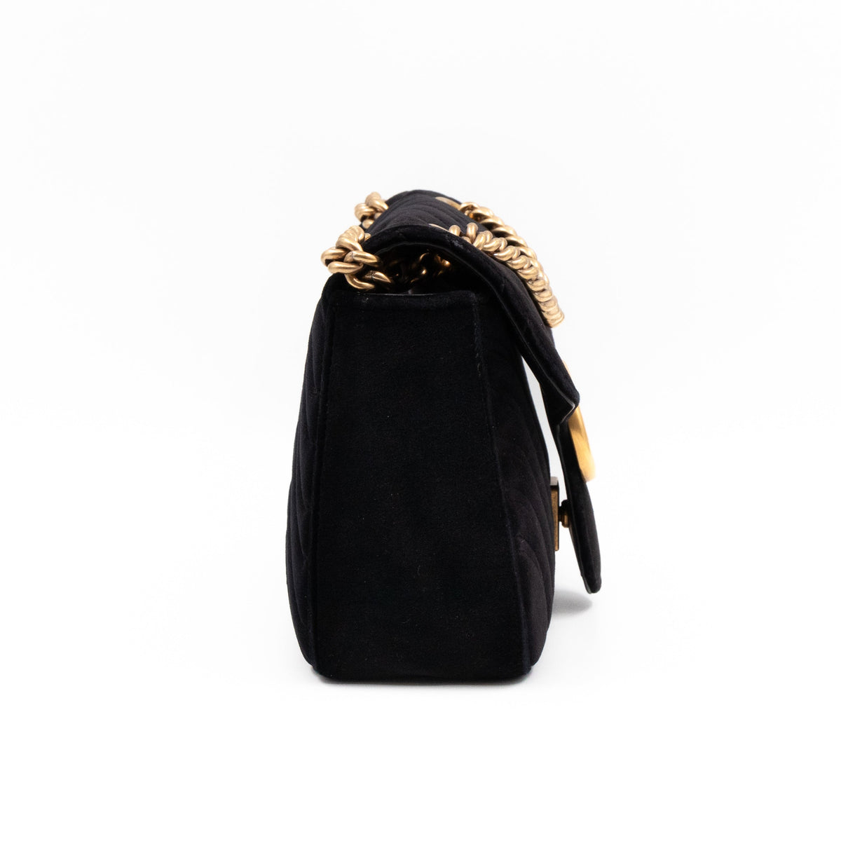 GG Marmont Small Black Velvet