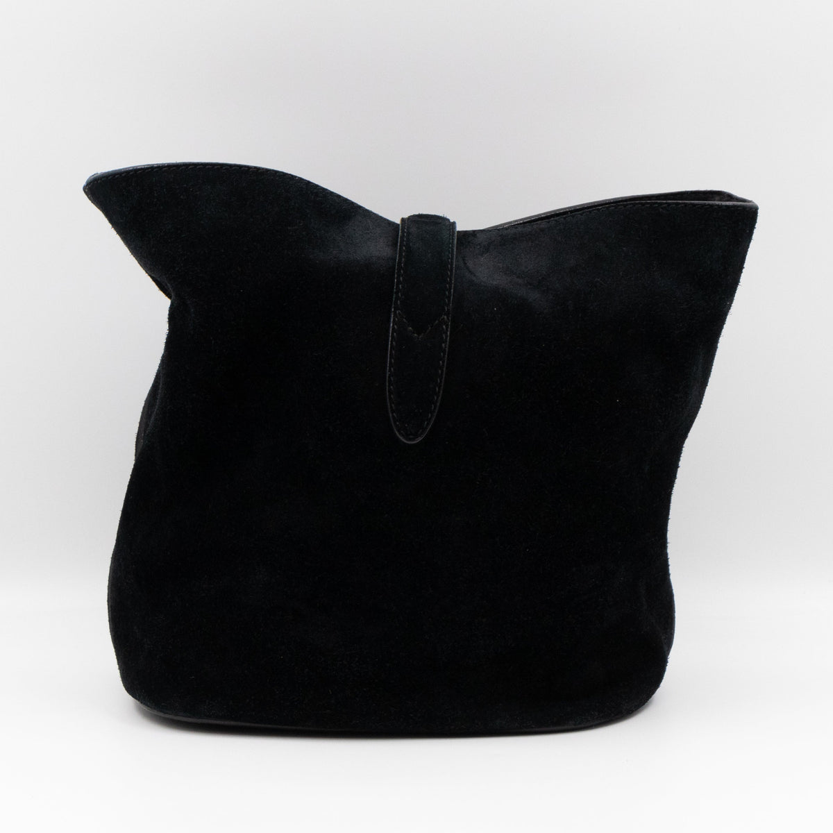 Small Jackie Soft Bucket Bag Black Suede Leather