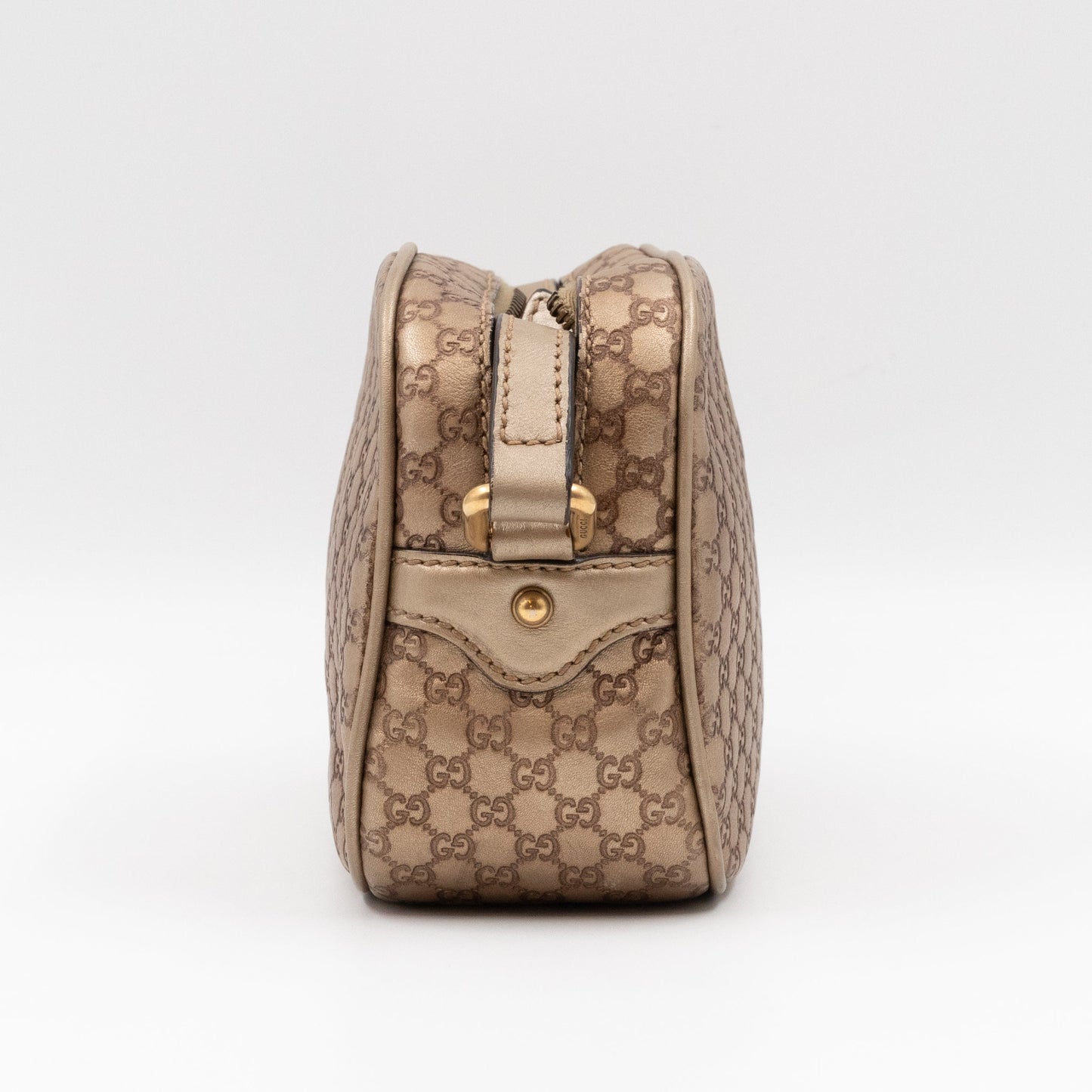 Sunshine Disco Crossbody Bag Micro Guccissima Champagne