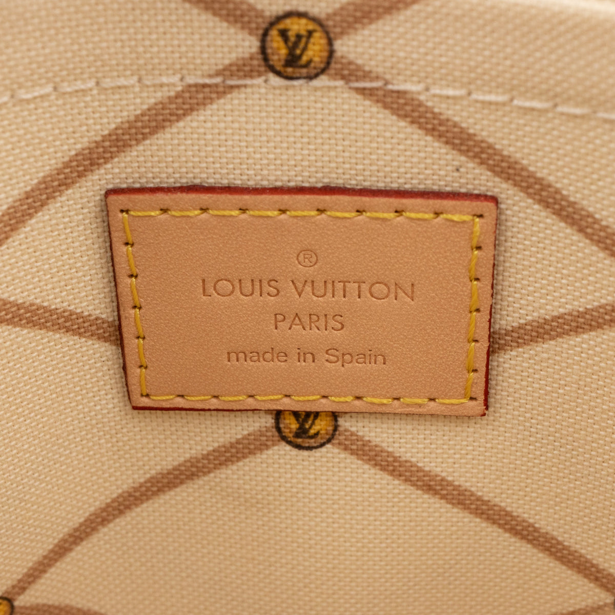 Neverfull Pochette Damier Azur Summer Trunk