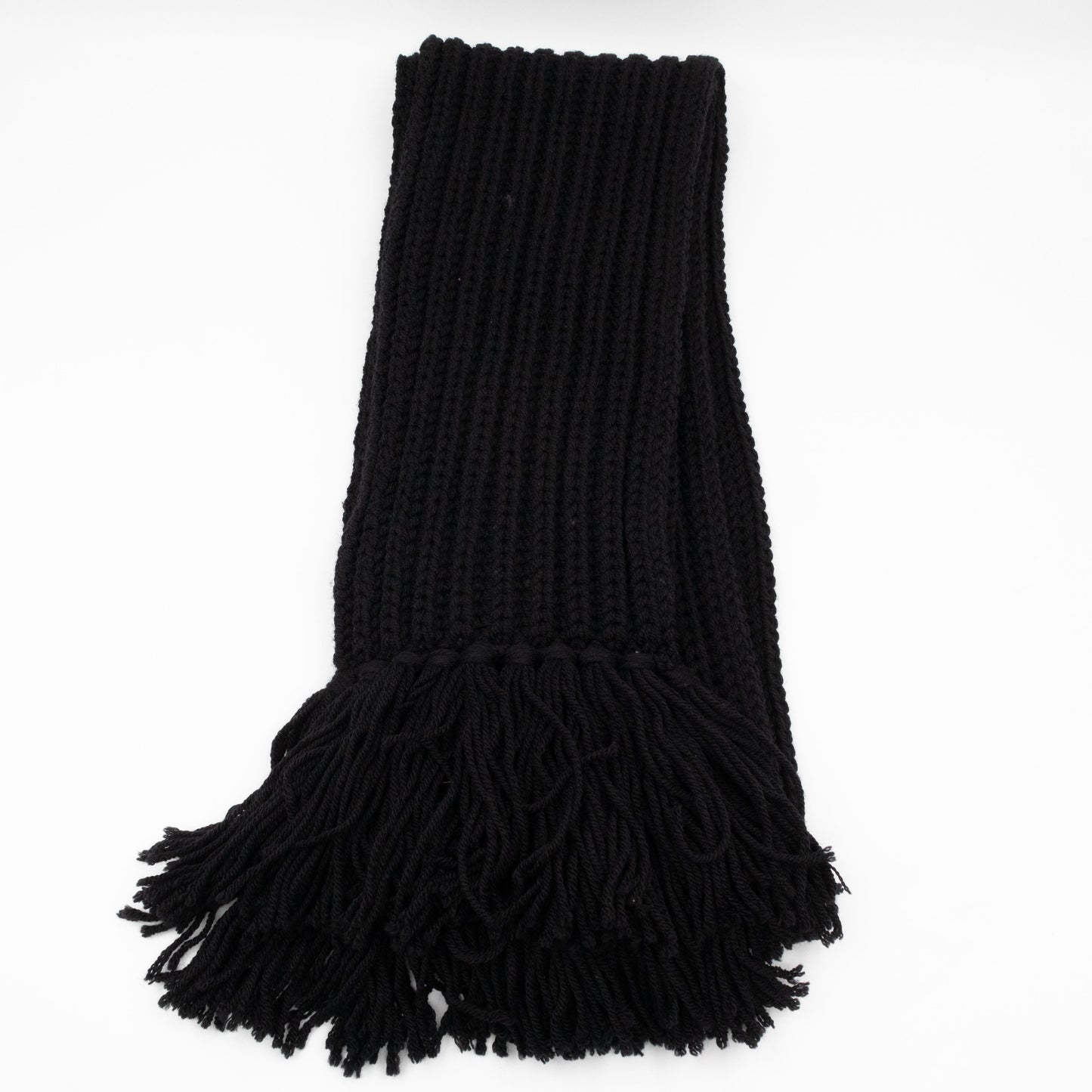 Gucci Knit Scarf Black Wool