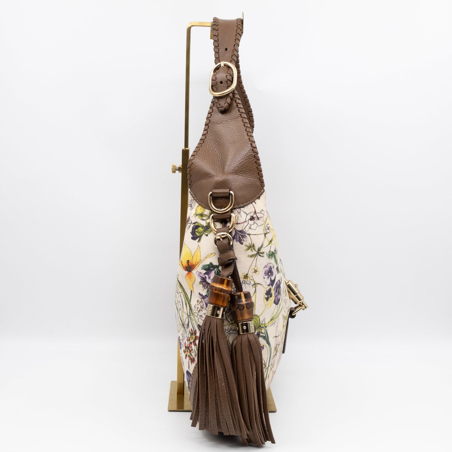 Gucci Jackie Two-way Shoulder Bag Floral Canvas