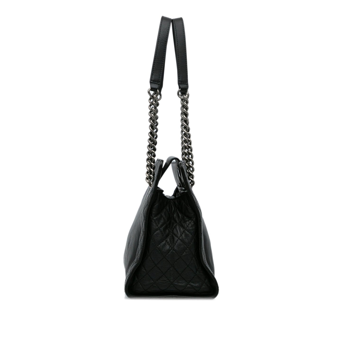 Black Chanel Medium Calfskin Boy Reverso Shopping Tote