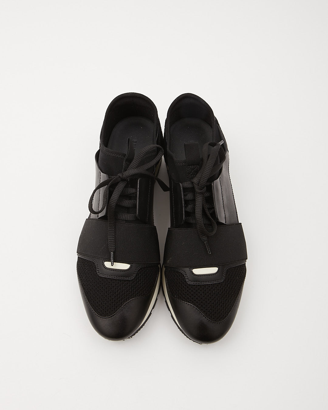 Balenciaga Black Suede & Leather Race Runner Athlethic Sneaker - 39