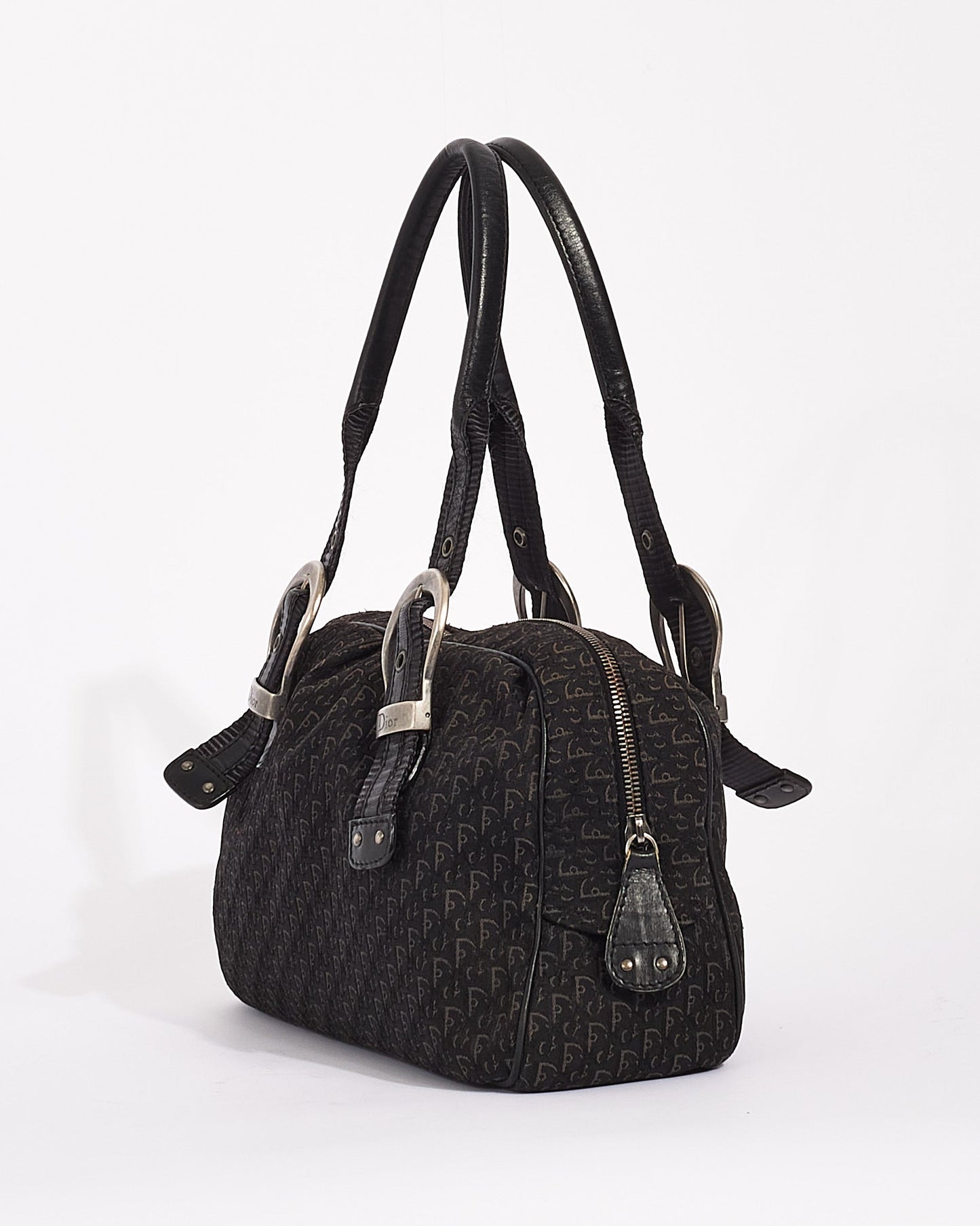 Dior Vintage Black Diorissimo Canvas Tote Bag