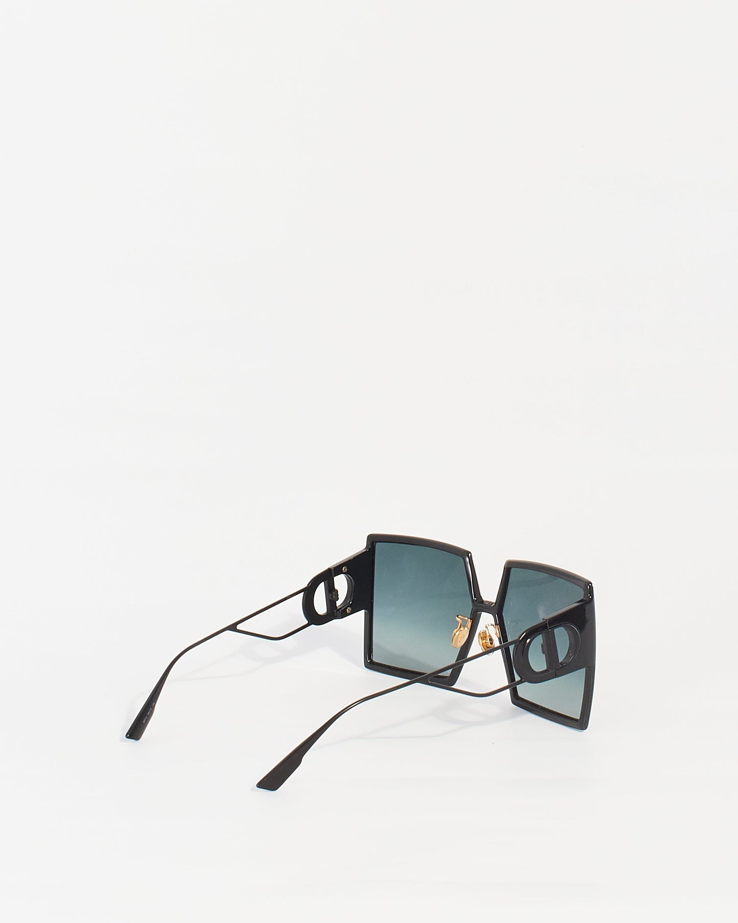Dior Black Acetate 30Montaigne 80711 Square Sunglasses