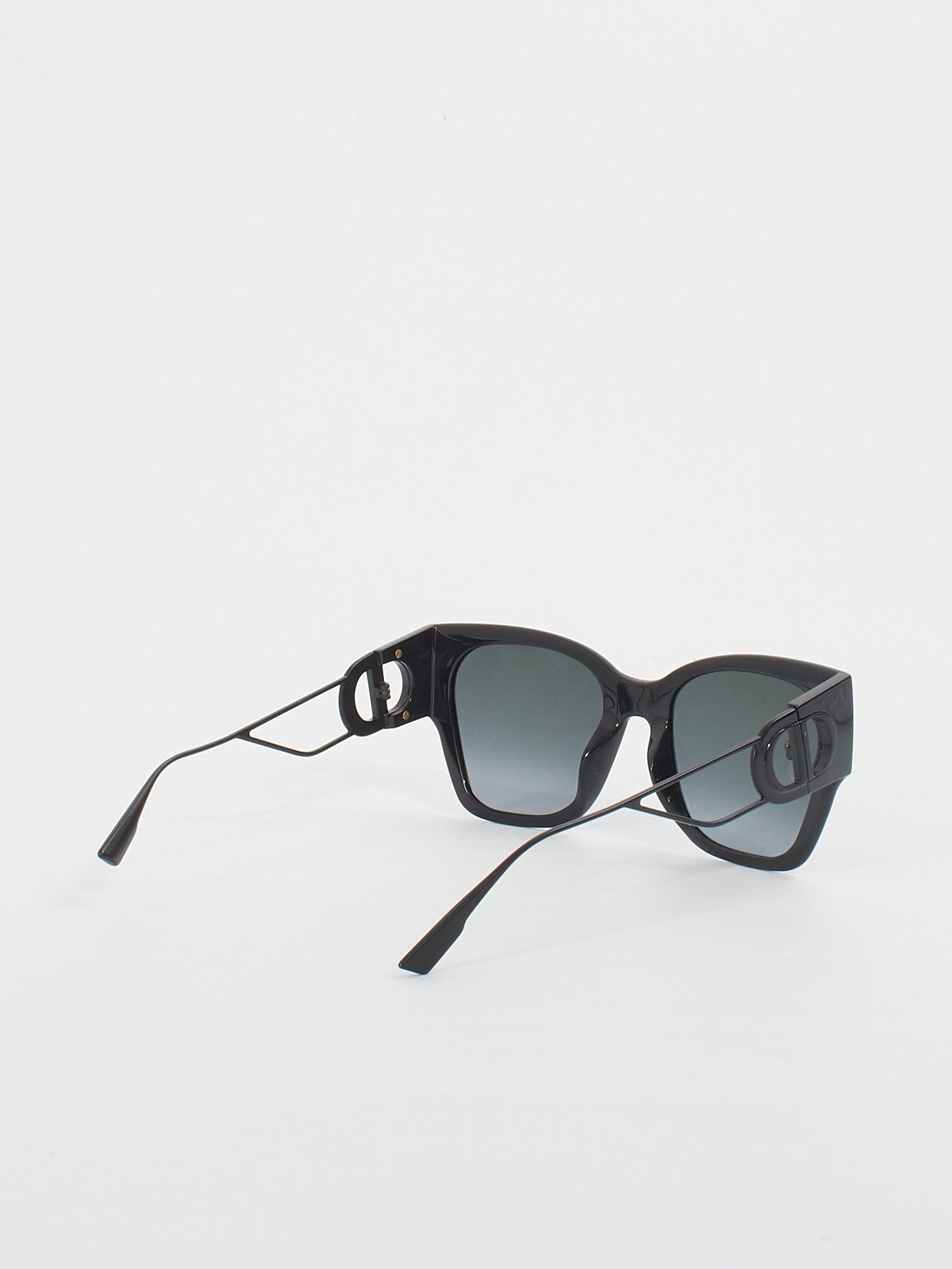Dior Black Acetate 30Montaigne S2U Cat Eye Sunglasses