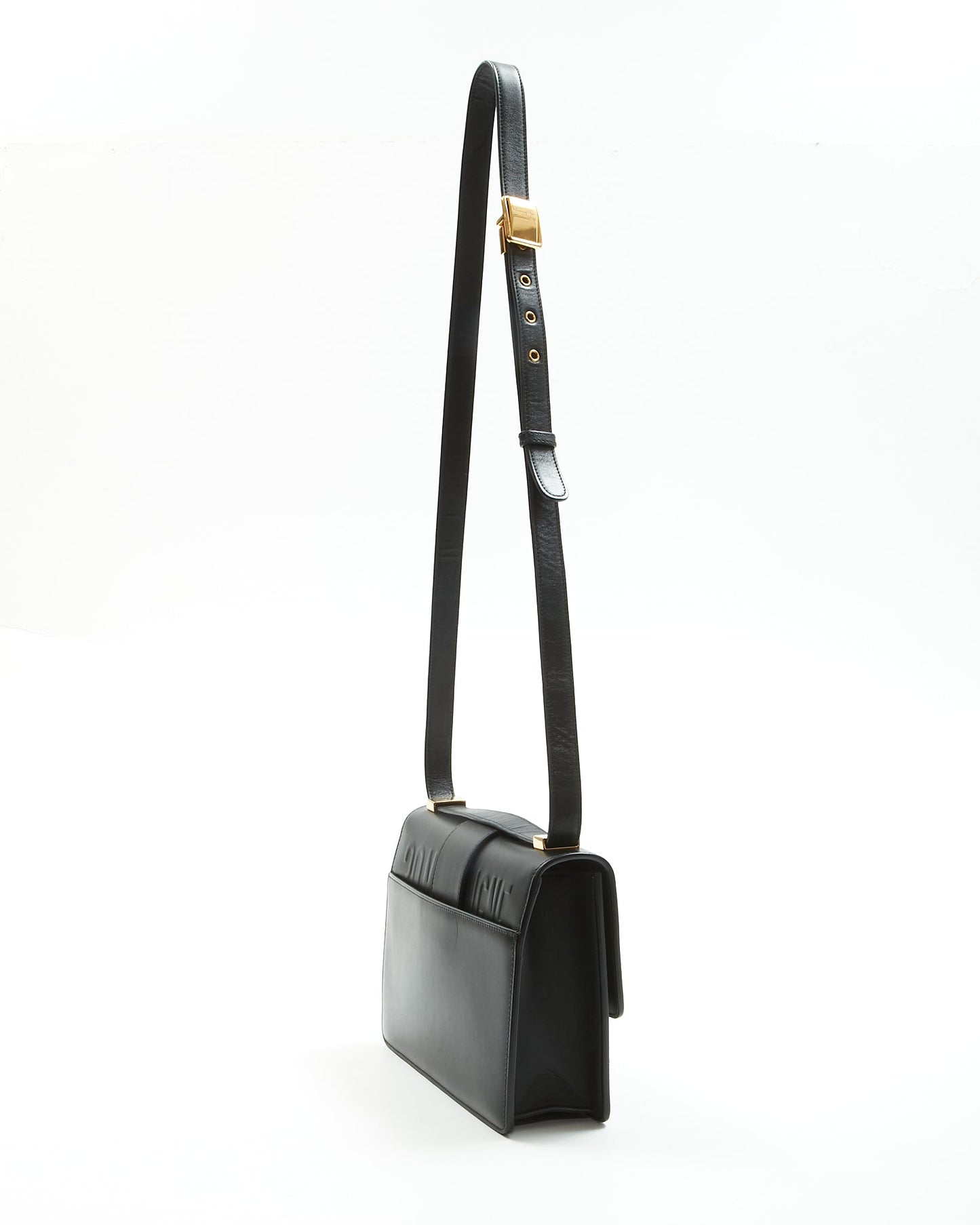 Dior Black Box Leather Montaigne 30 Shoulder Bag