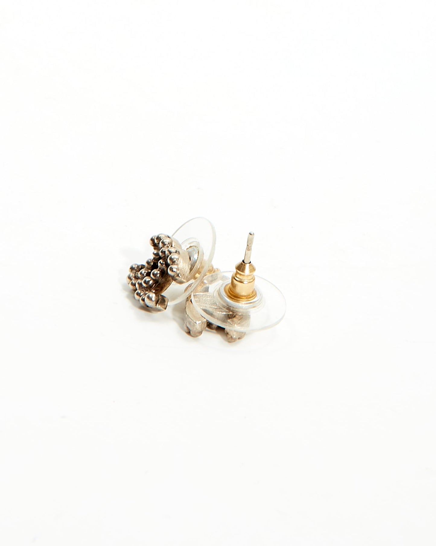 Chanel Antique Studded CC Logo Earrings