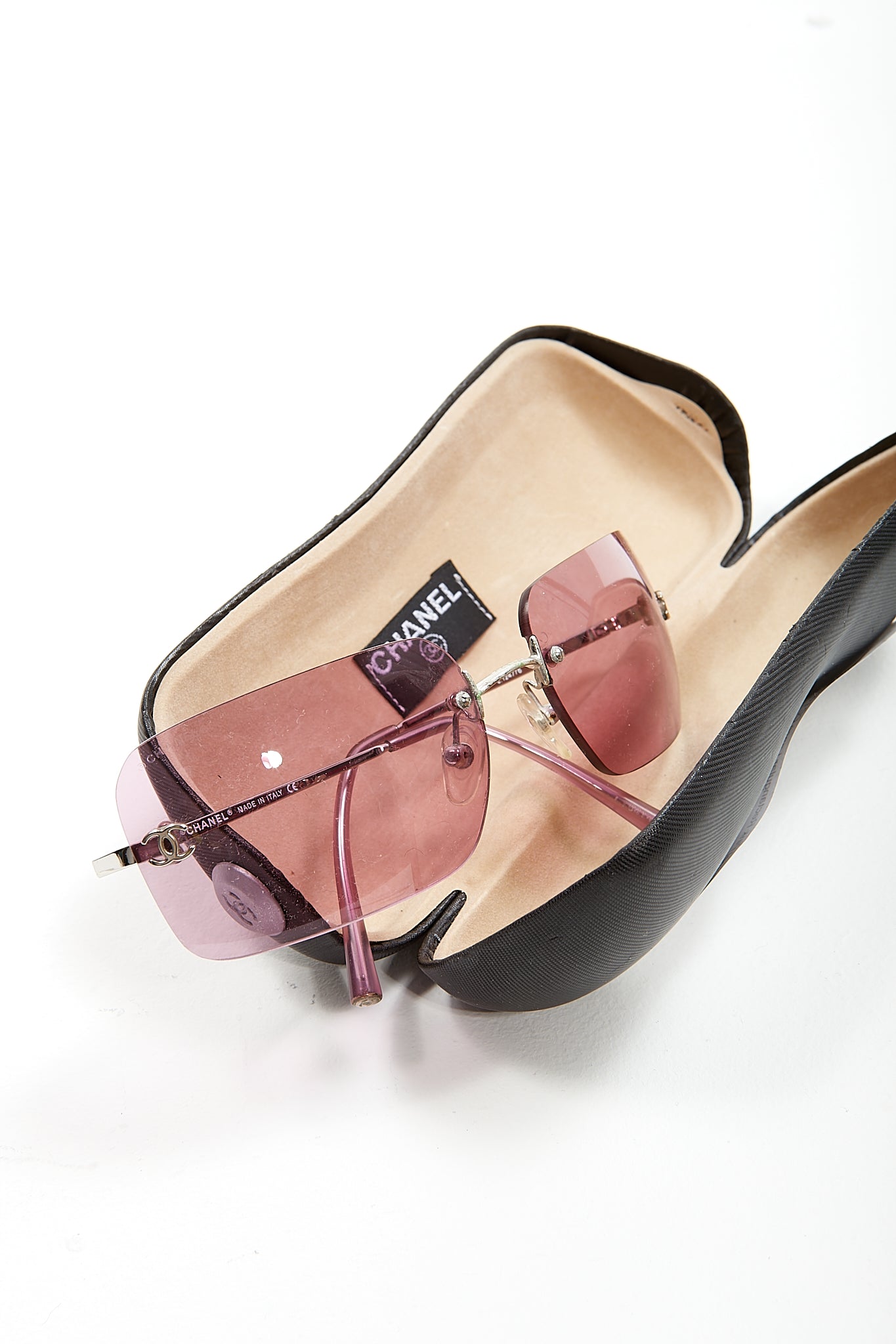 Chanel Pink Rectangular Lense CC Logo 4017 Sunglasses