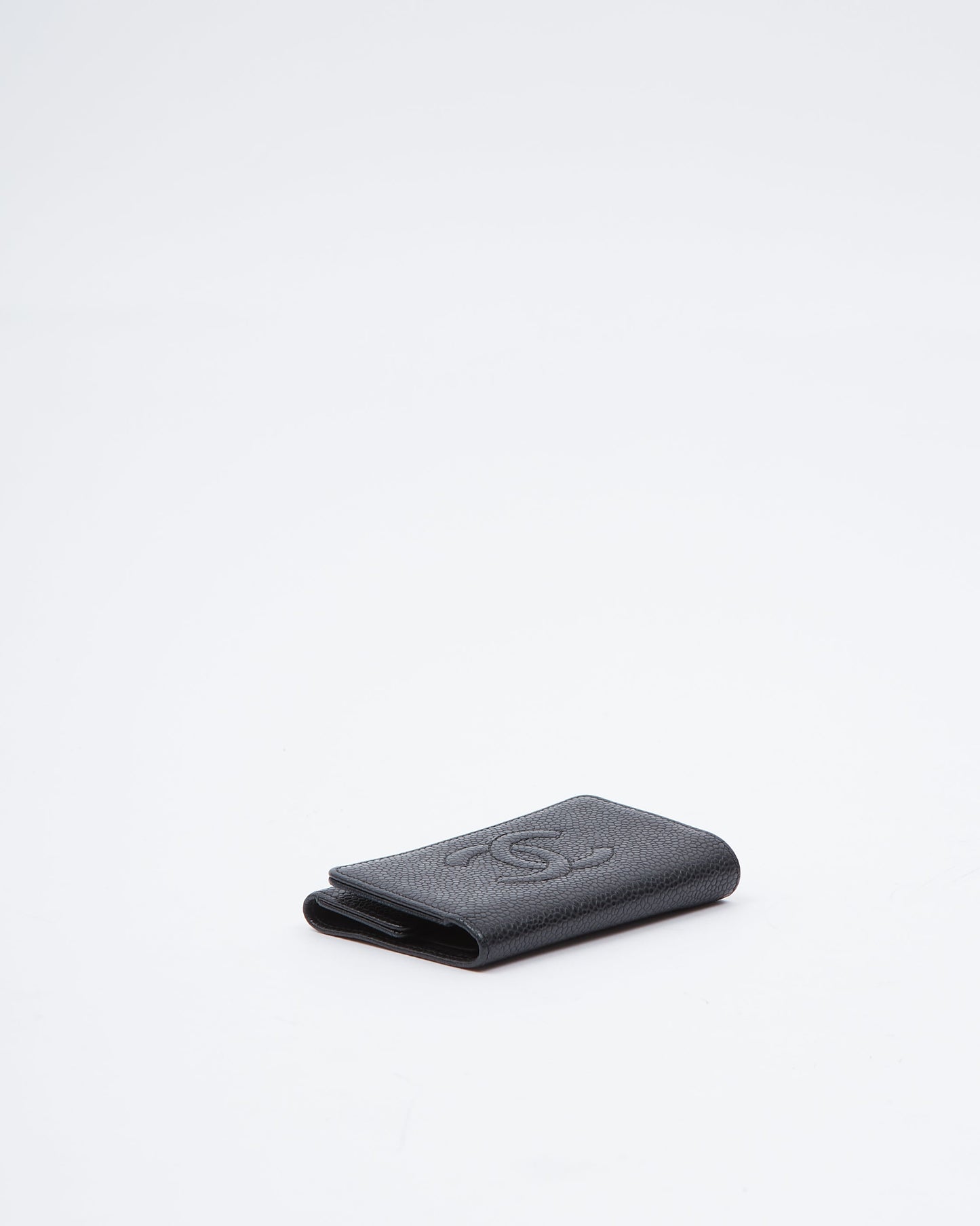 Chanel Black Caviar Timeless CC Interlocking Logo Key Holder