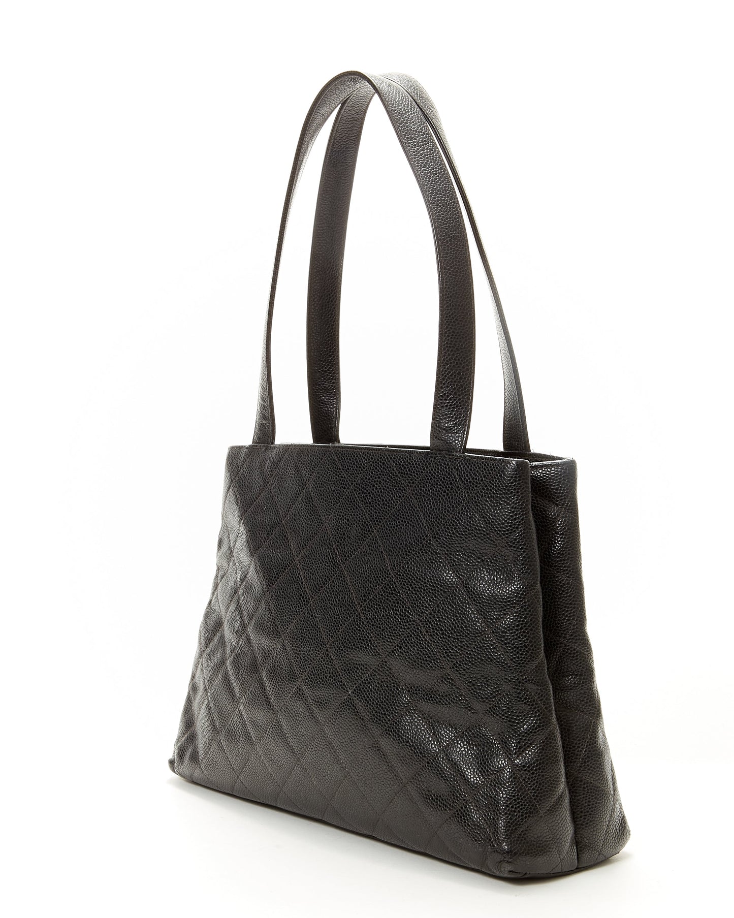 Chanel Black Vintage Caviar Quilted Tote Bag
