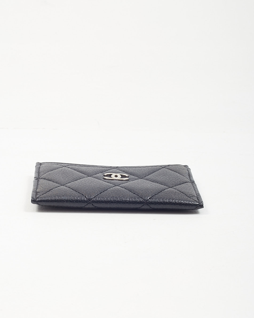 Chanel Black Caviar Quilted CC Logo Card Holder