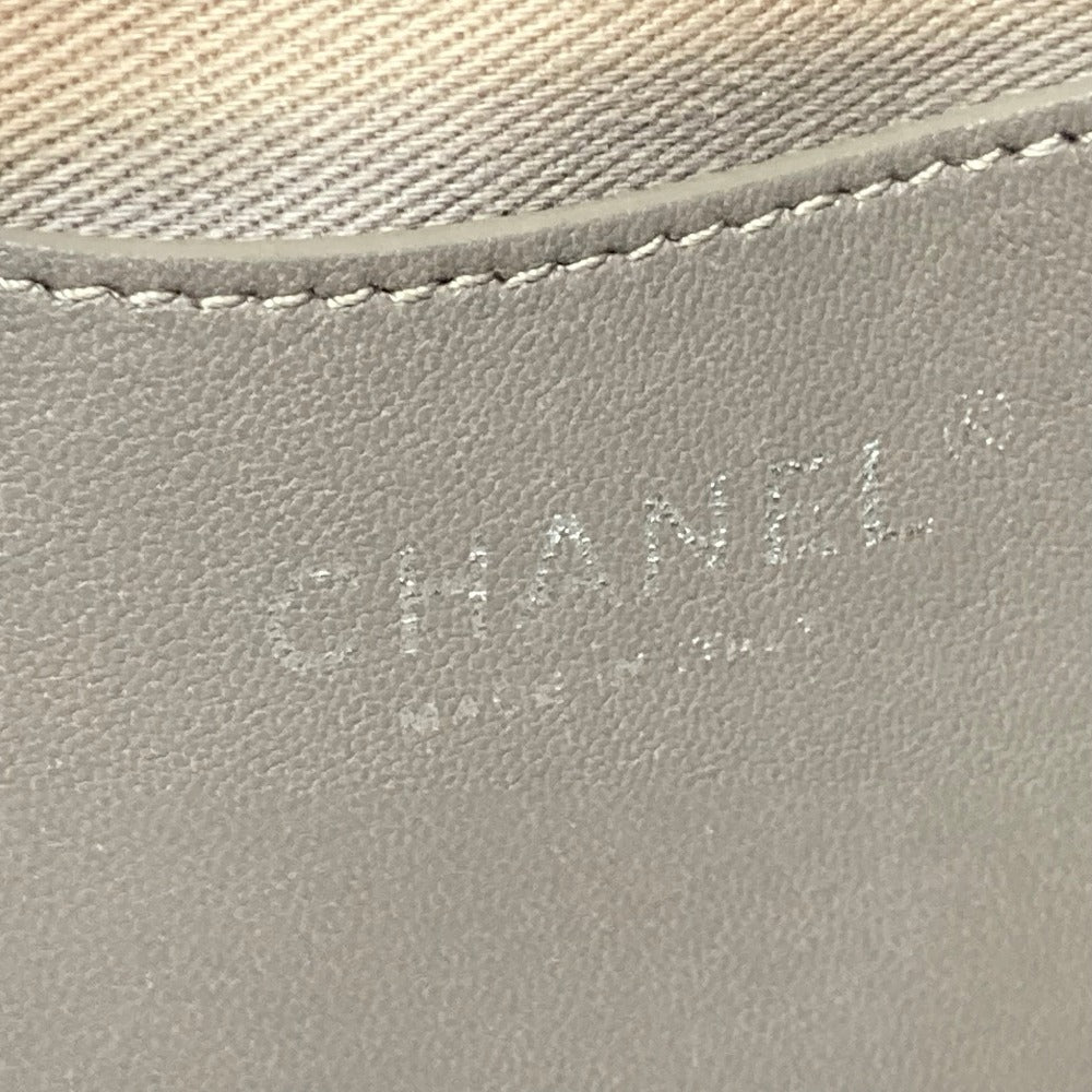 CHANEL Shoulder Bag Caviar skin Brown CC COCO Mark Mademoiselle Bowling Women Used