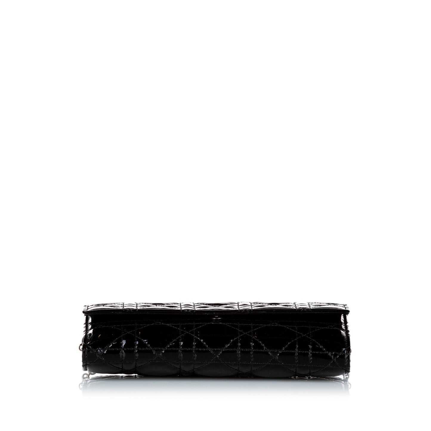 Dior Cannage Patent Leather Chain Flap Black