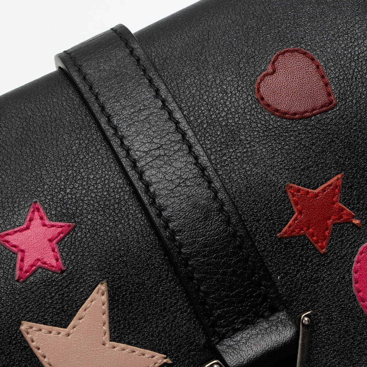Saint Laurent Calfskin Heart Patchwork Monogram Chain Wallet jEB9si