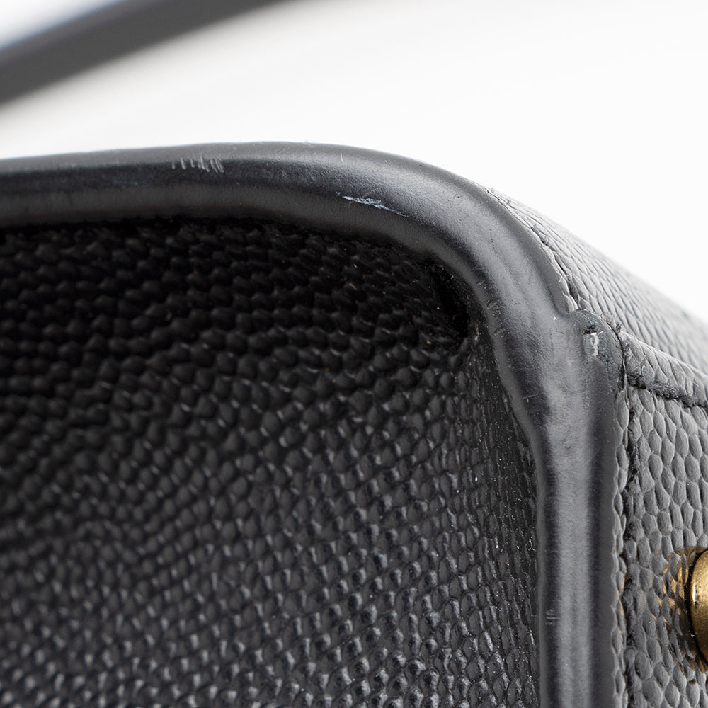 Saint Laurent Grain de Poudre Classic Monogram Cassandra Mini Top Handle Bag - FINAL SALE 21308