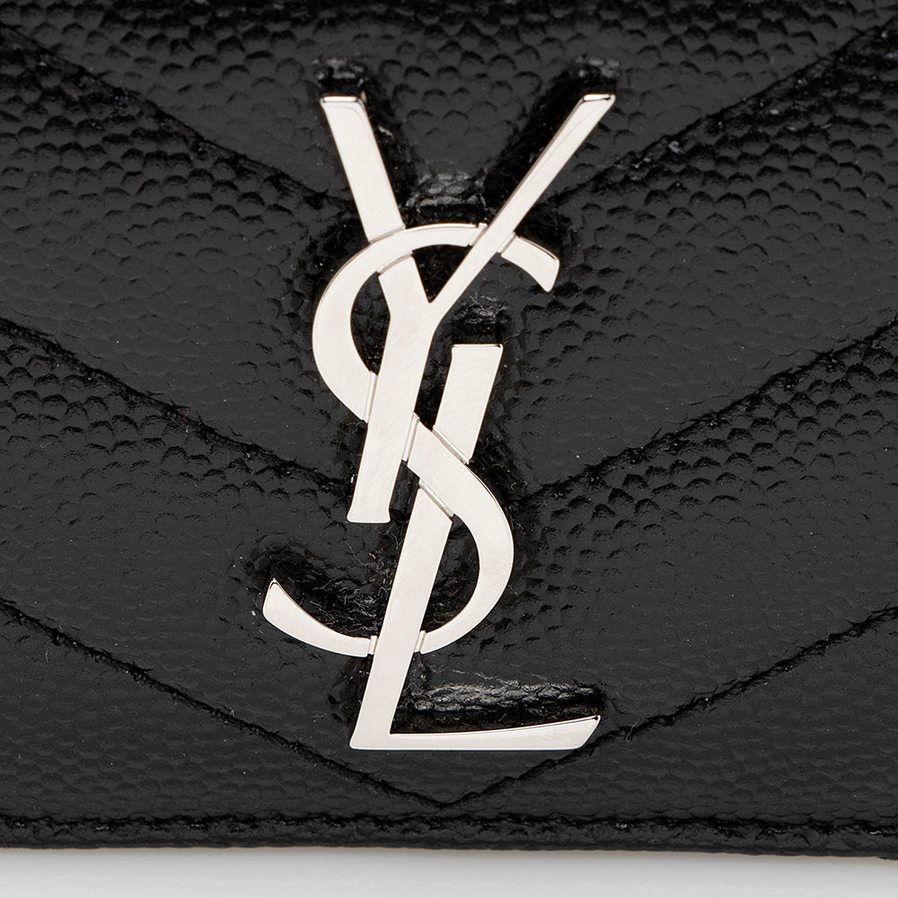 Saint Laurent Grain de Poudre Monogram Card Case 20320