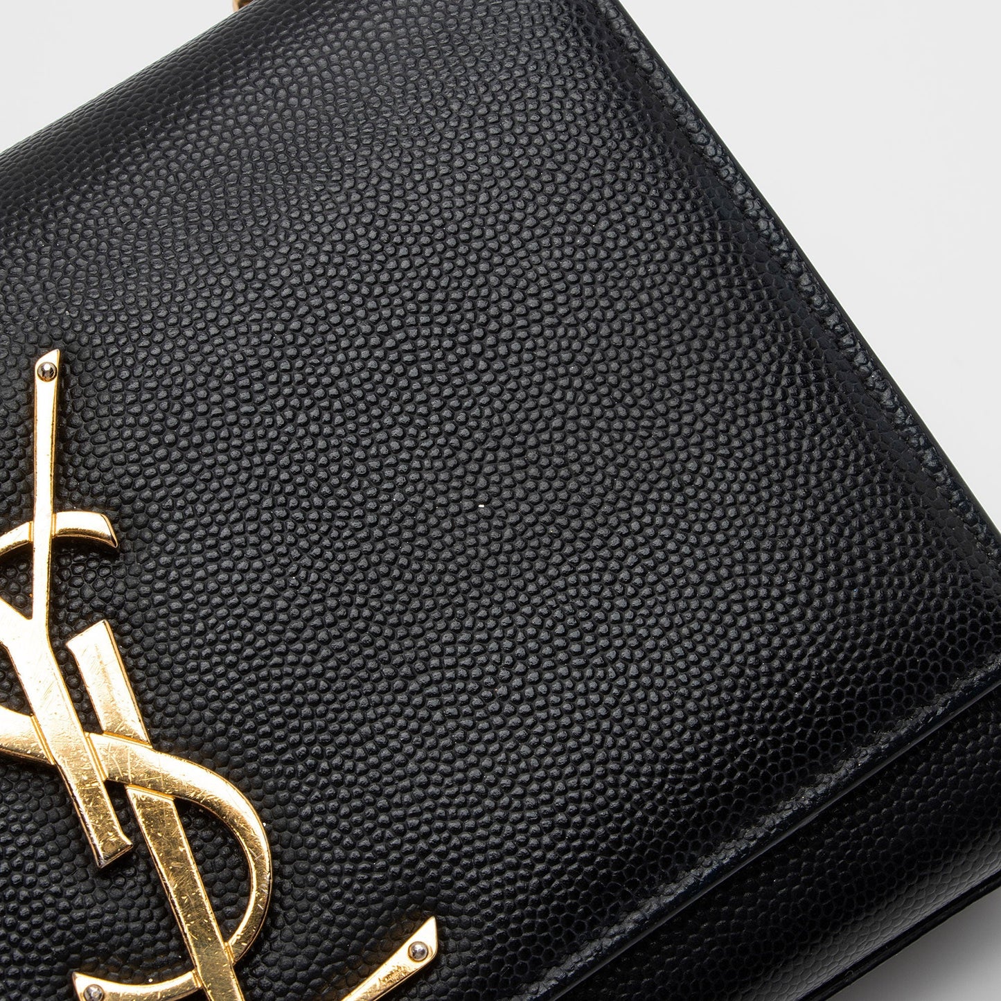 Saint Laurent Grain de Poudre Monogram Kate Small Crossbody OyCuxP