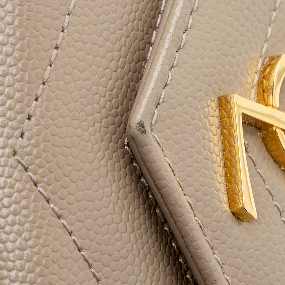 Saint Laurent Grain de Poudre Monogram Small Tri-Fold Wallet 18495
