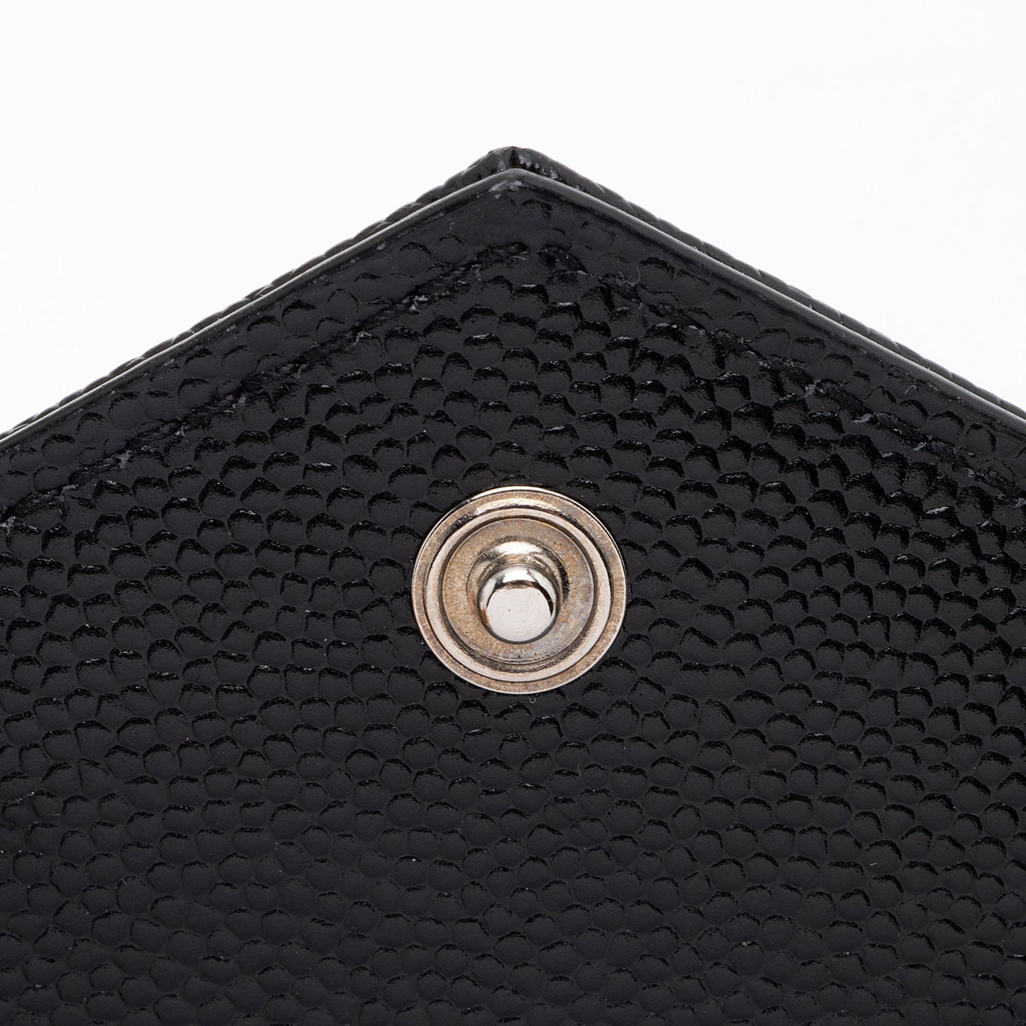 Saint Laurent Grain de Poudre Monogram Compact Tri-Fold Wallet 23574
