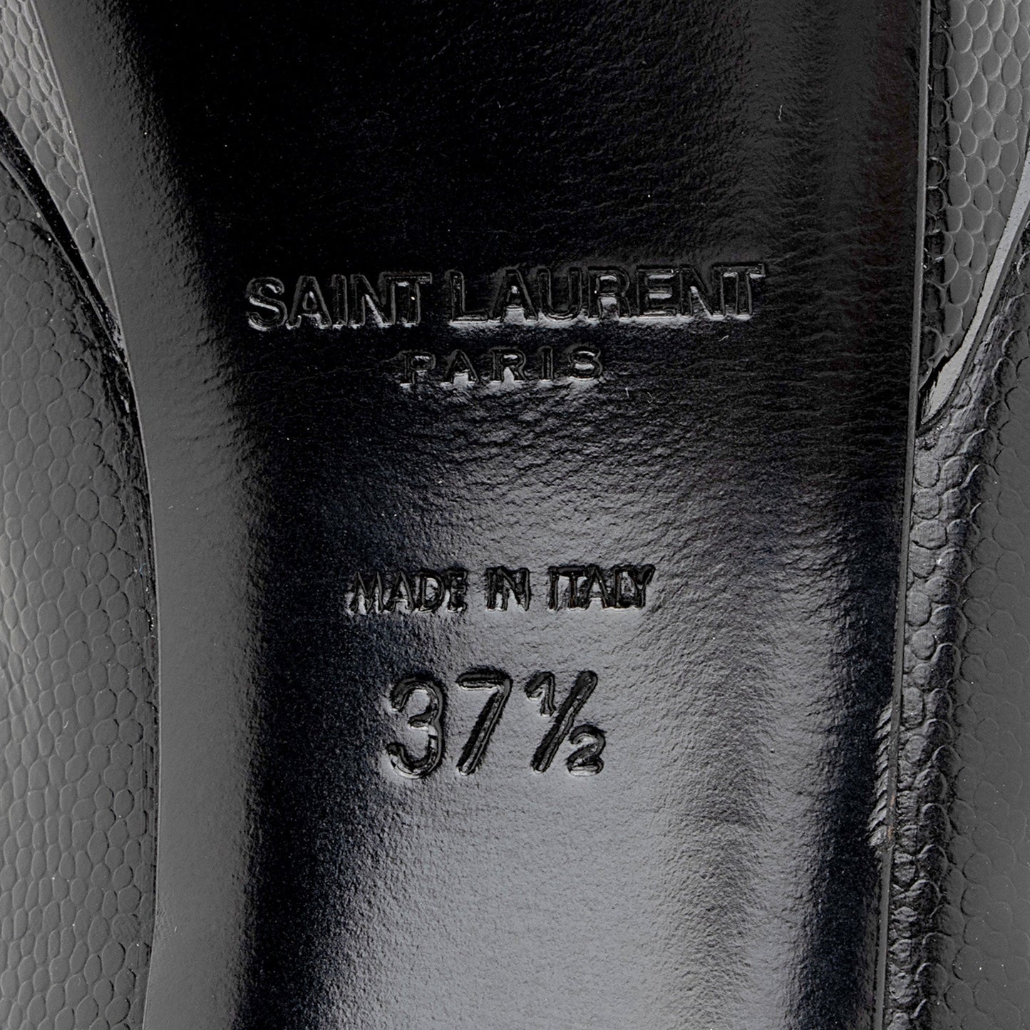 Saint Laurent Grained Calfskin Janis Platform Pumps - Size 7.5 / 37.5 CltUy4