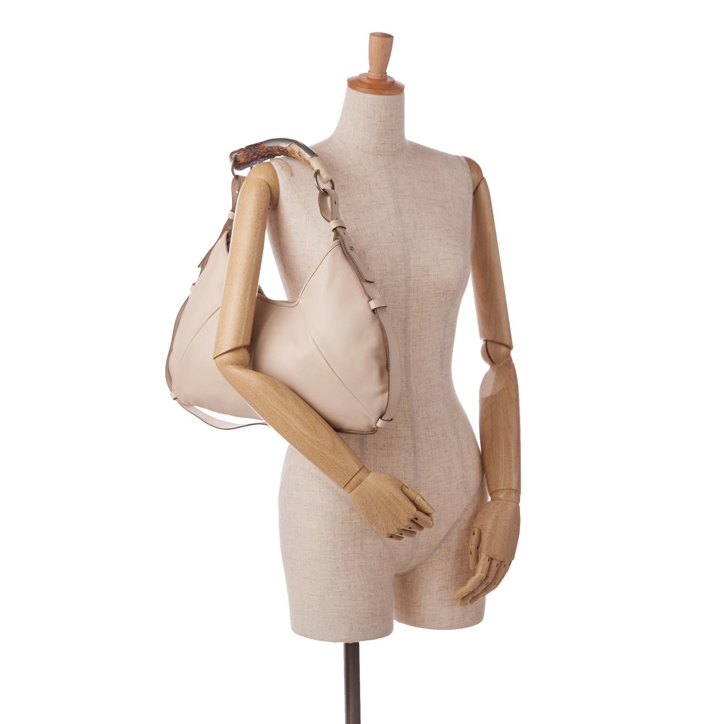 Saint Laurent Large Mombasa Horn Hobo (SHG-AODF4E